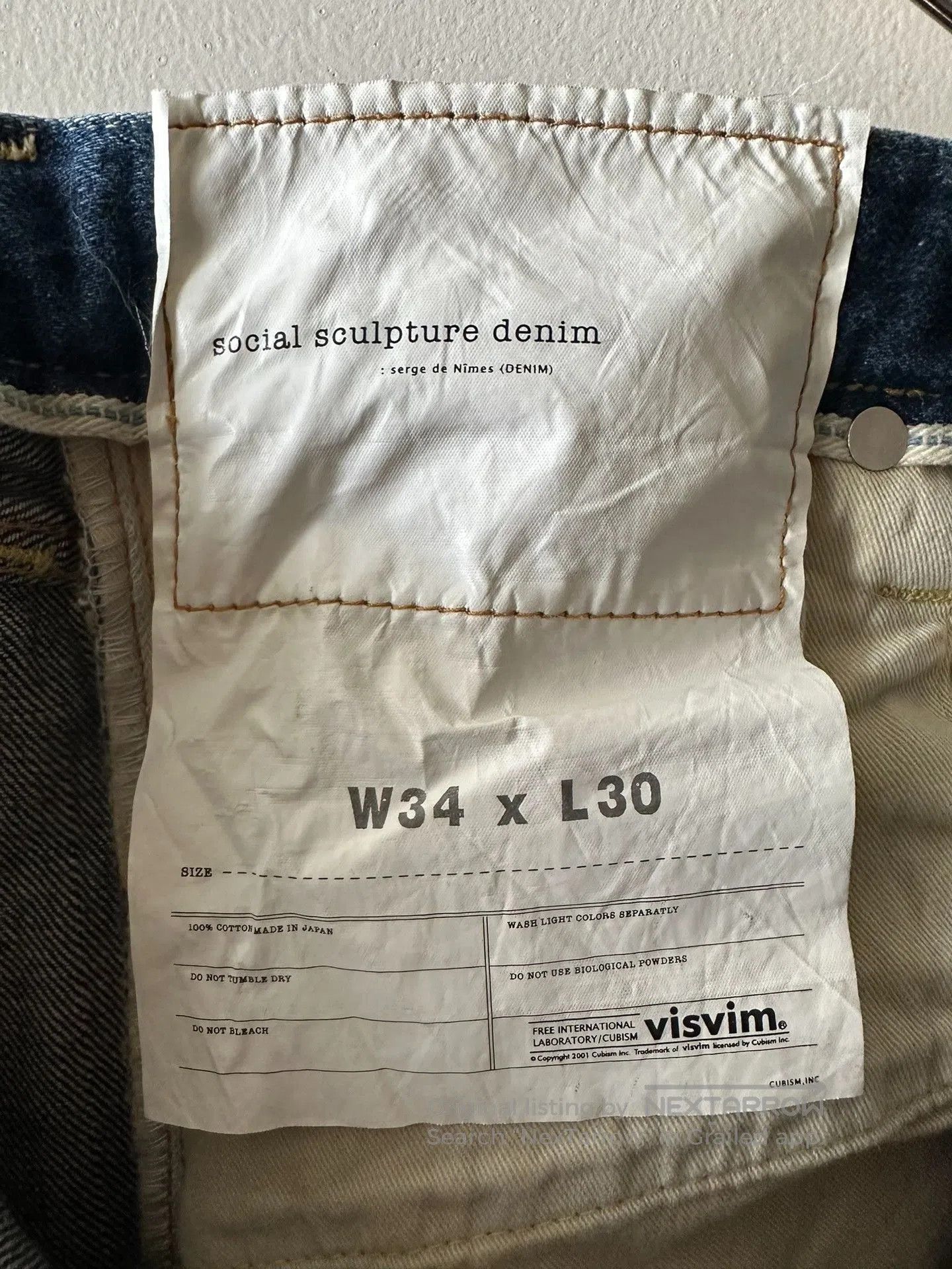 Visvim visvim social sculpture washed denim pants. Size US 34 / EU 50 - 8 Thumbnail