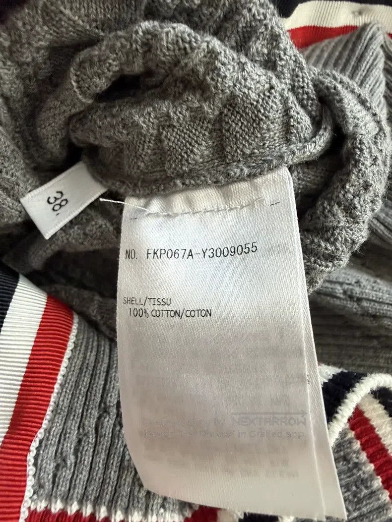 Thom Browne Thom Browne Gray Knit Short Sleeve Polo Shirt Size XS / US 0-2 / IT 36-38 - 5 Thumbnail