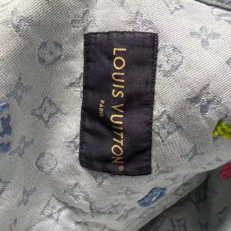 Louis Vuitton LOUIS VUITTON Blue Tyler full logo denim jacket 2501-Nexta Size US M / EU 48-50 / 2 - 4 Thumbnail