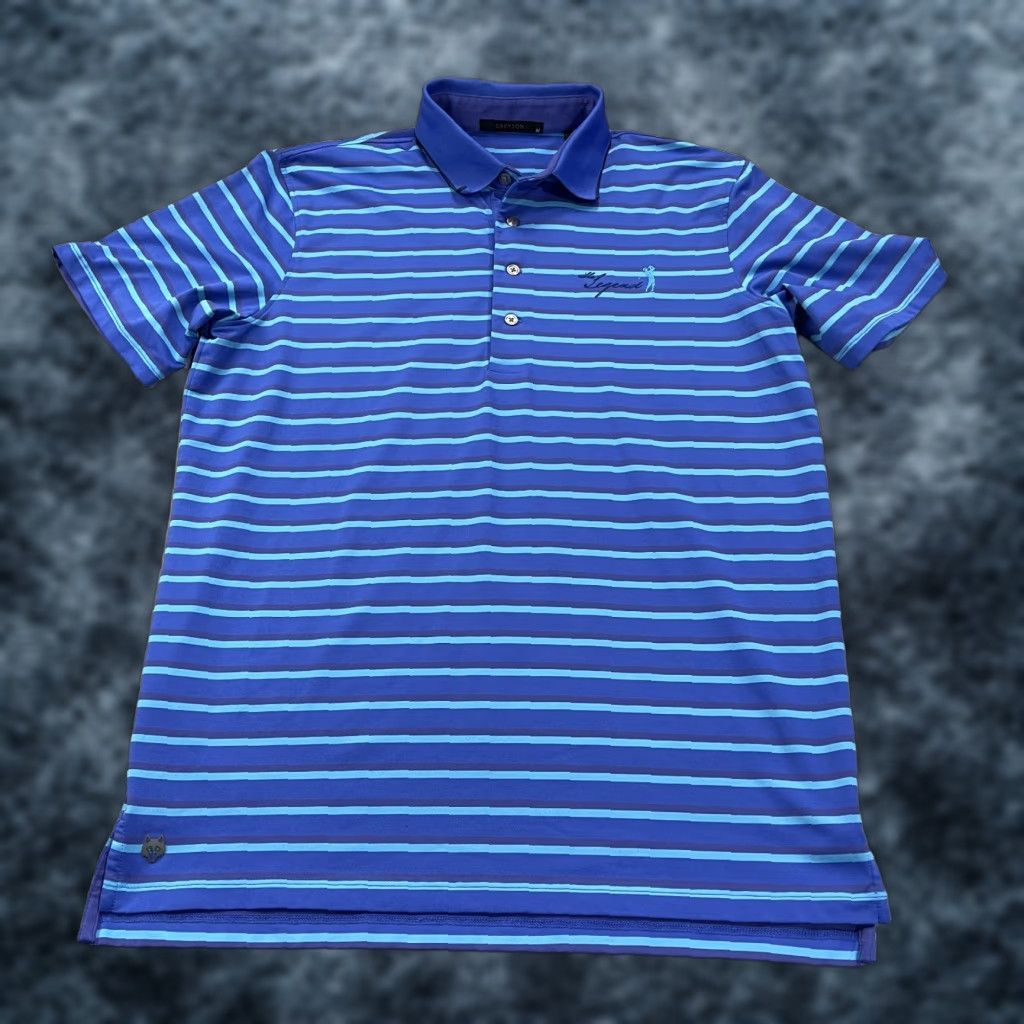 Vintage Greyson Polo Shirt Mens M Blue Stripe Performance Stretch The Legend Logo Polo Shirt Mens M Blue Stripe Performance Stretch The Legend Logo Size US M / EU 48-50 / 2 - 1 Thumbnail