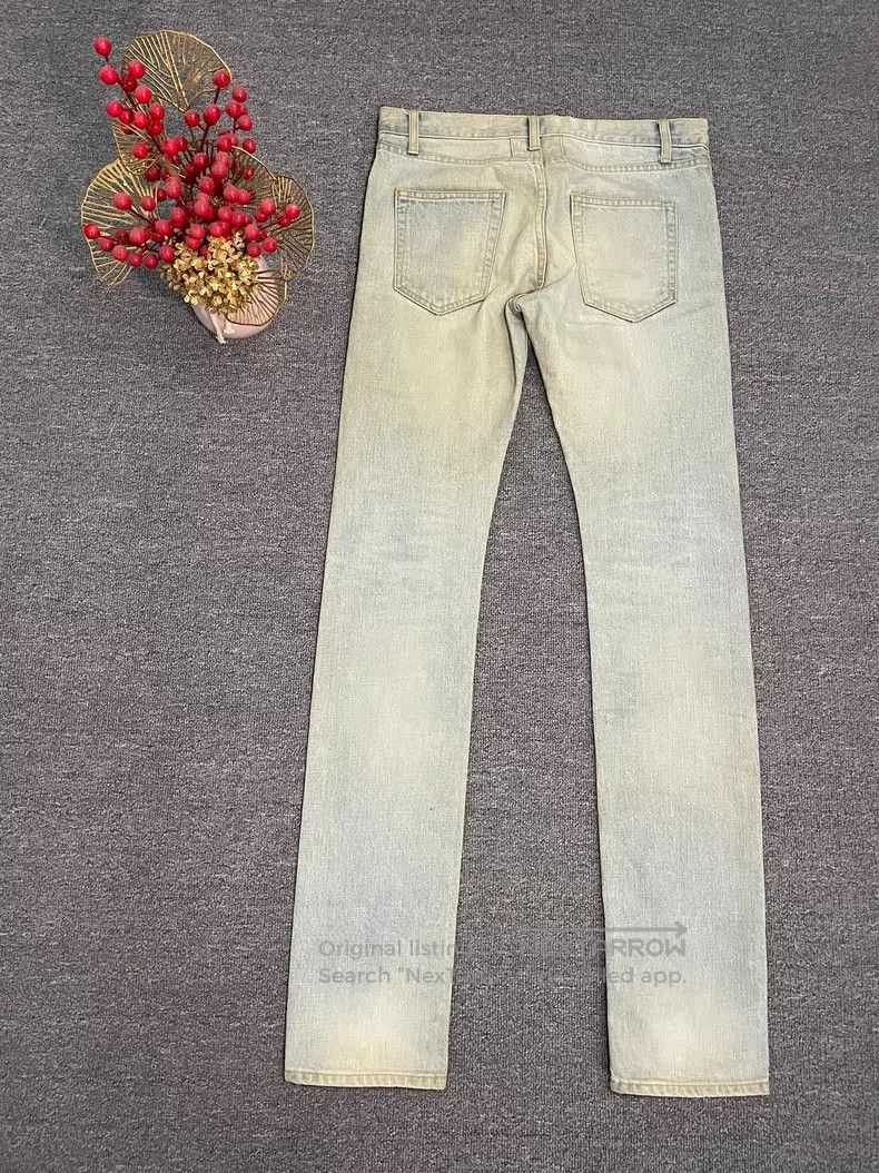 Saint Laurent Paris Saint Laurent Paris Ice Blue Washed Yellow Mud Stain Distr Size US 28 / EU 44 - 7 Thumbnail