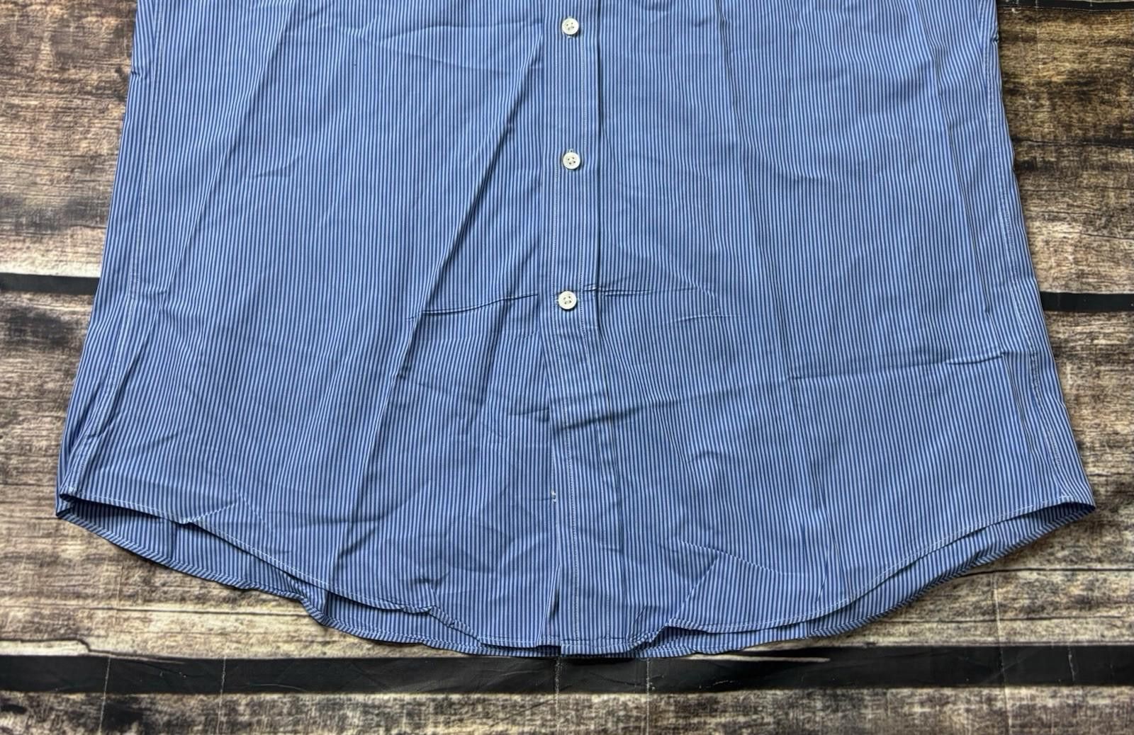 Faconnable Faconnable Shirt Men's 5/ 16.5L Striped Blue USA Made Size US XXL / EU 58 / 5 - 6 Thumbnail