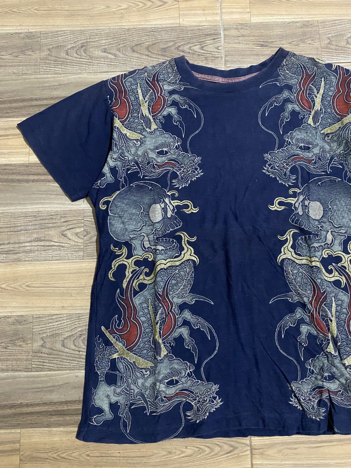 Japanese Brand STRANGE HEAVEN FADED SKULL SHORT TEE Size US M / EU 48-50 / 2 - 2 Thumbnail