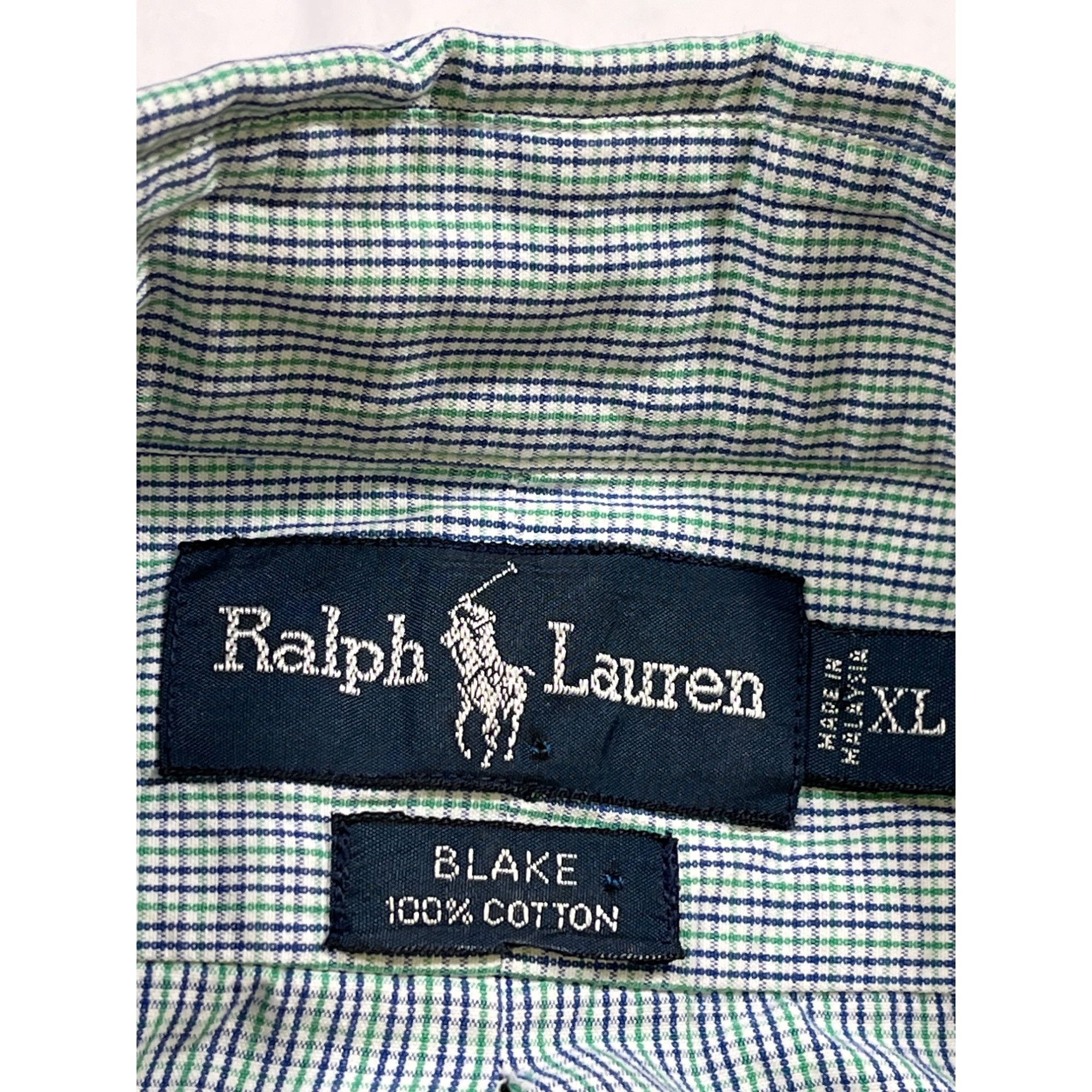 Ralph Lauren Ralph Lauren SKU 7741 Mens Blue and Green Plaid Long Sleeve Size US XL / EU 56 / 4 - 9 Thumbnail