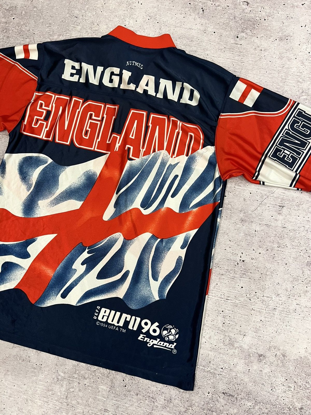 UEFA × Vintage 🩸RARE🩸Nutmeg Vintage England 1996 Euro UEFA Jersey Size US M / EU 48-50 / 2 - 5 Thumbnail