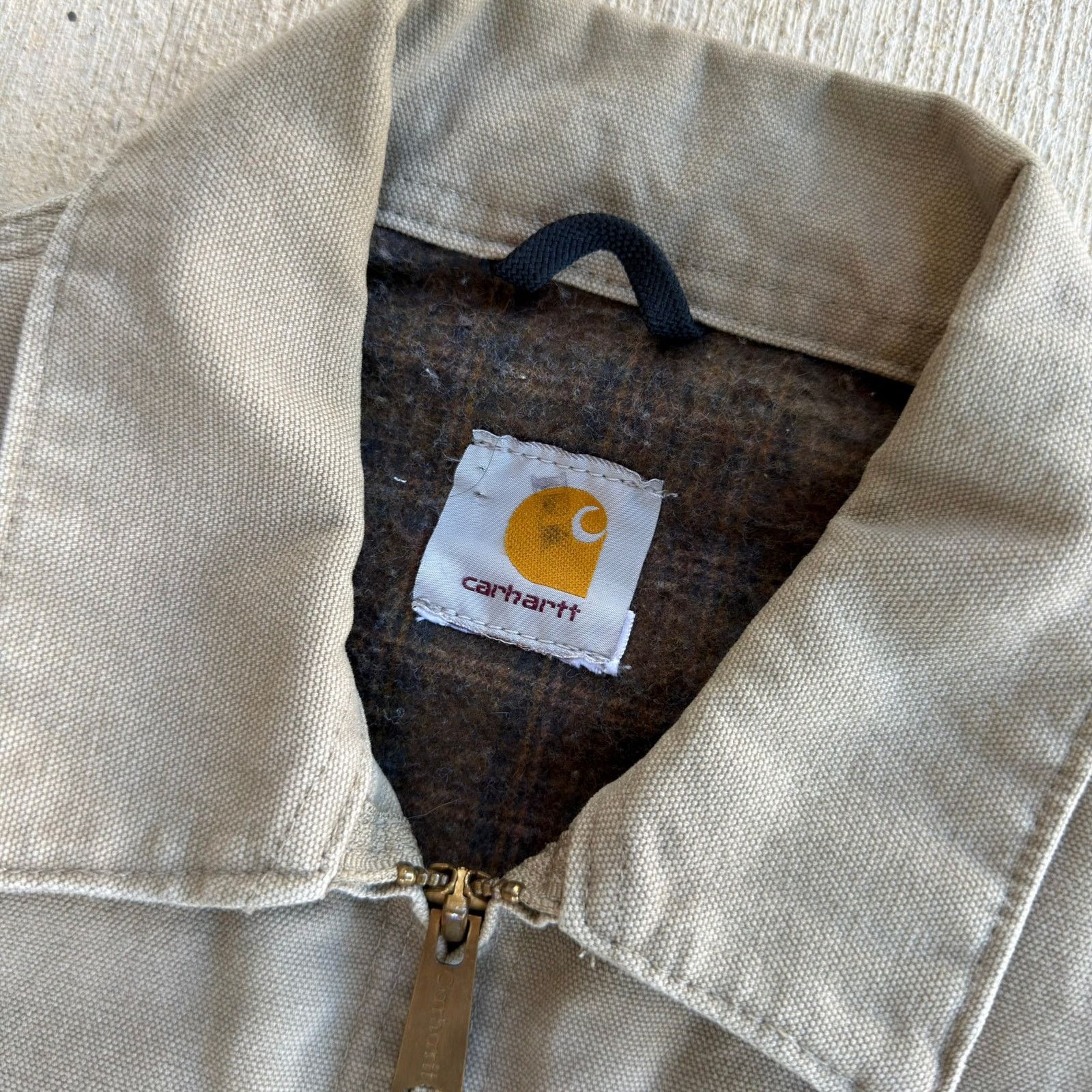 Carhartt × Vintage Carhartt EJ097 266 Detroit light brown work wear jacket Size US S / EU 44-46 / 1 - 5 Thumbnail