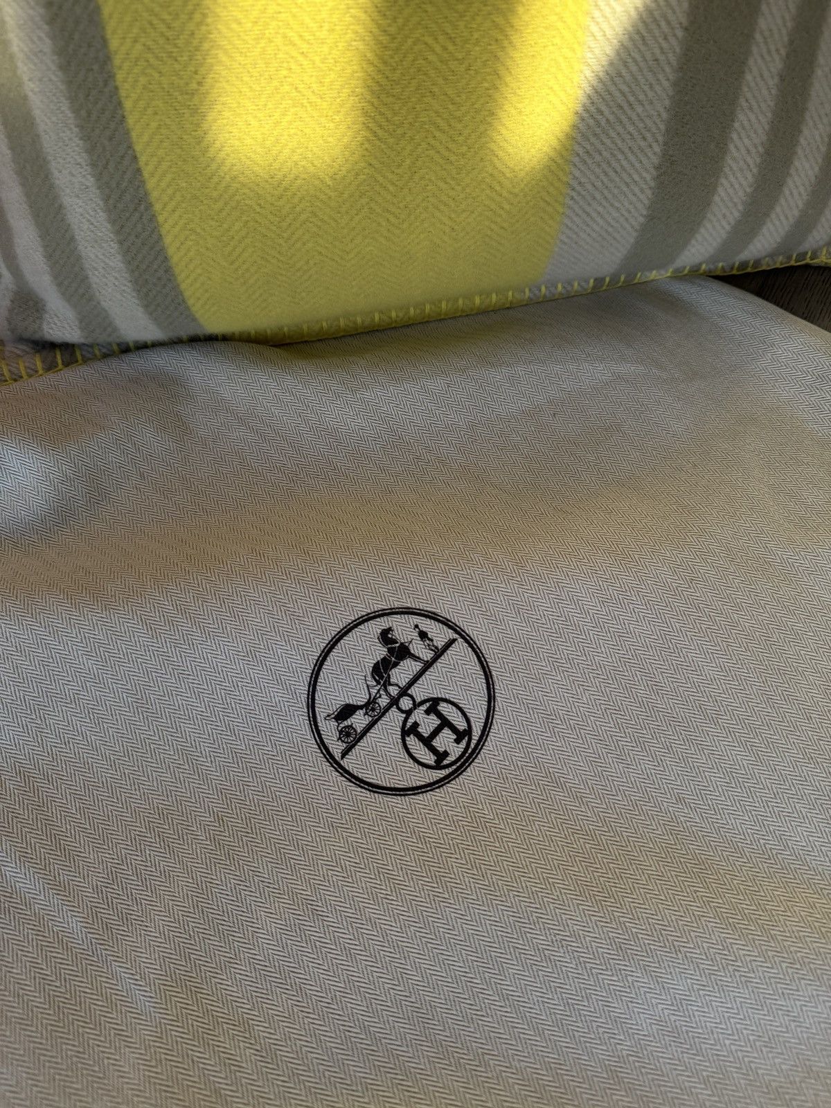 Hermes Brand new Hermes Avalon Pillow in Yellow Size ONE SIZE - 2 Thumbnail