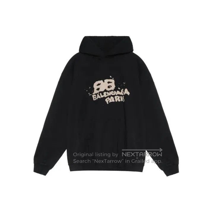 Balenciaga Balenciaga Hand Drawn Logo Black Hoodie. Size US XS / EU 42 / 0 - 2 Thumbnail