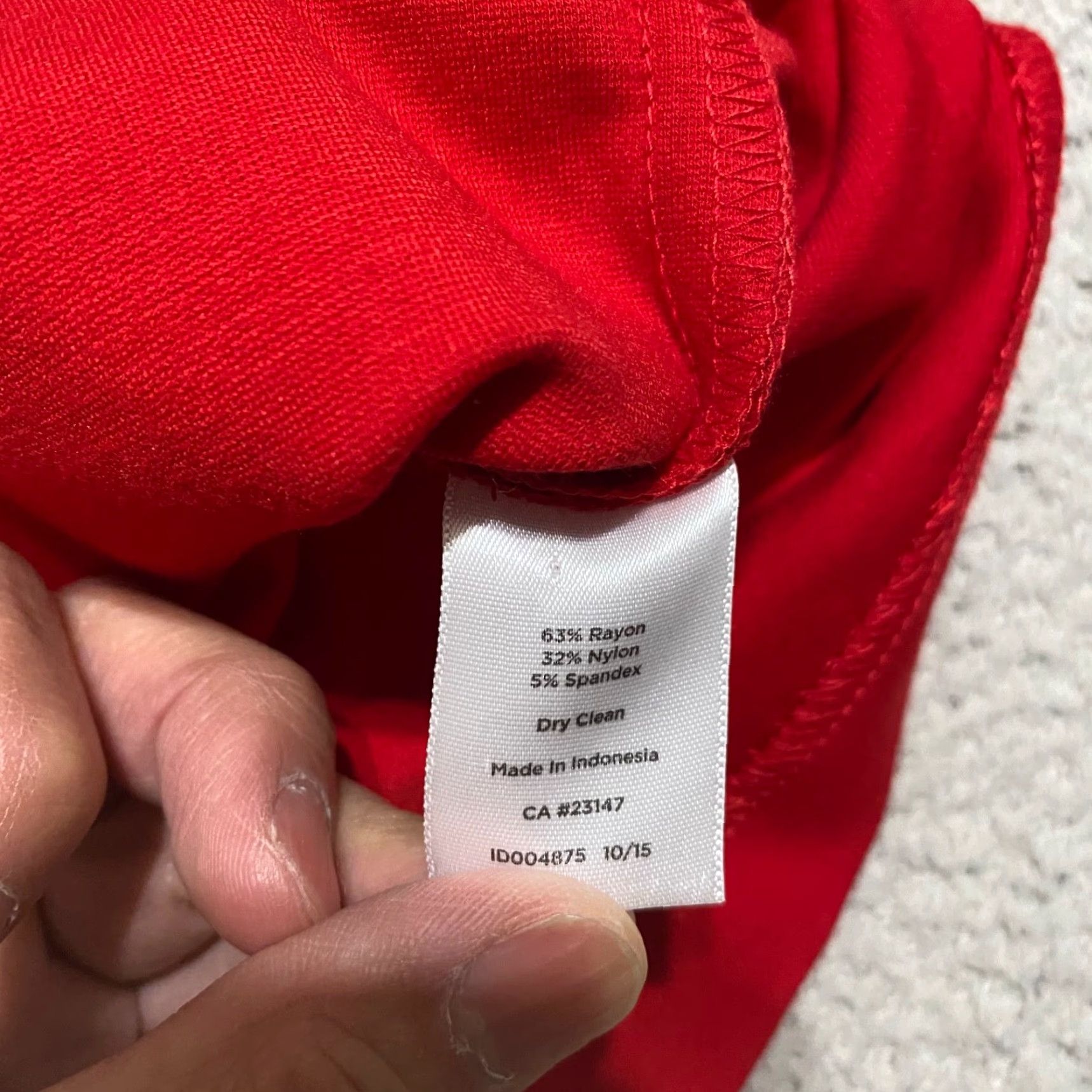 Talbots Talbots Womens Dress 8 Red Sleeveless V-Neck Knee Length Solid Pockets Sheath Nylon Rayon Spandex Size M / US 6-8 / IT 42-44 - 4 Thumbnail
