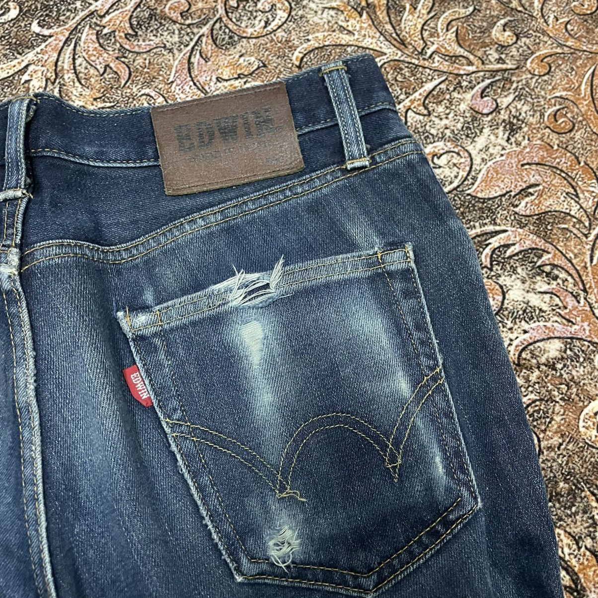 Edwin 🔥Vintage Edwin 503 Stoned Washed Distress Denim Jeans Size US 33 - 9 Thumbnail