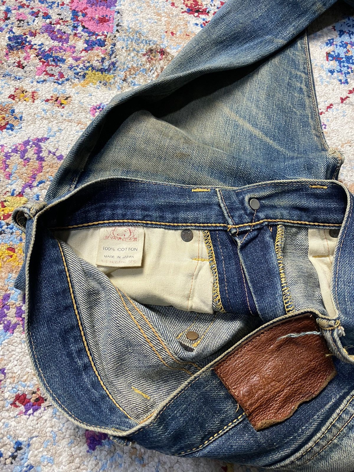 Evisu × Vintage Vintage Evisu Selvedge Slim Straight Distressed Jeans W27 Size US 27 - 15 Thumbnail