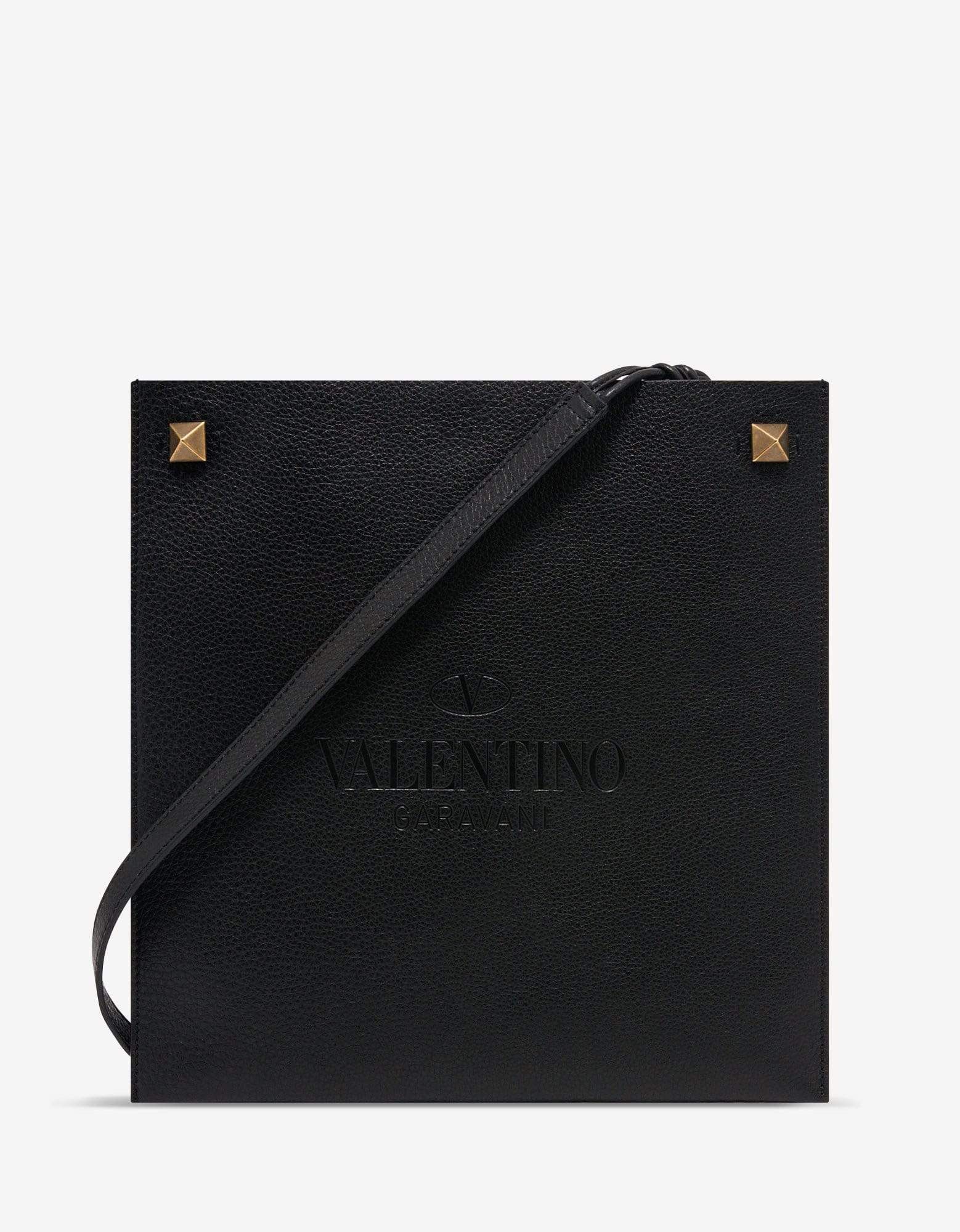 Valentino Valentino Garavani Black Identity Leather Crossbody Bag Size ONE SIZE - 1 Preview