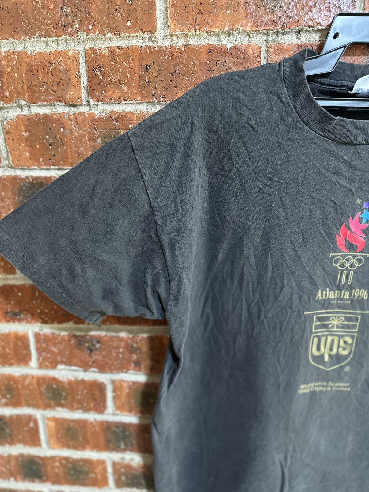 Hanes Thrashed Vintage 90s Atlanta Olympic Games Sun Faded Tee Size US XL / EU 56 / 4 - 8 Thumbnail
