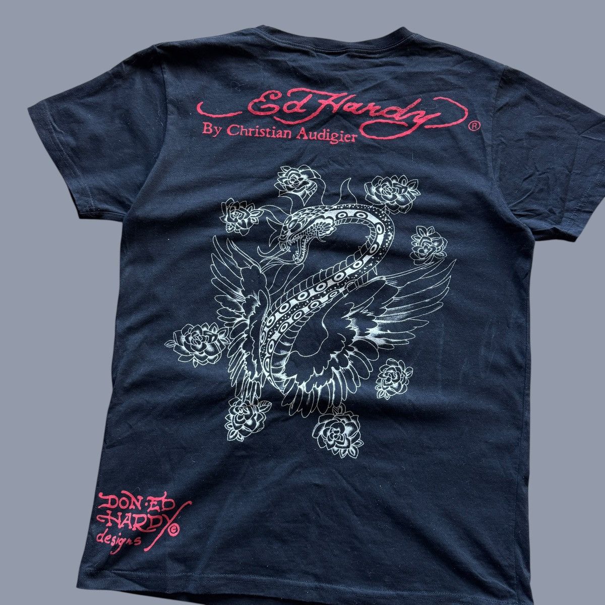 Ed Hardy Ed Hardy T Shirt Black Y2K Swag Size US L / EU 52-54 / 3 - 4 Thumbnail