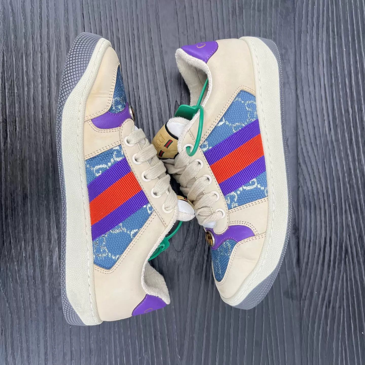 Gucci Gucci Rhyton Blue Enamel 35.5 Worn Once Size US 5 / IT 35 - 2 Thumbnail
