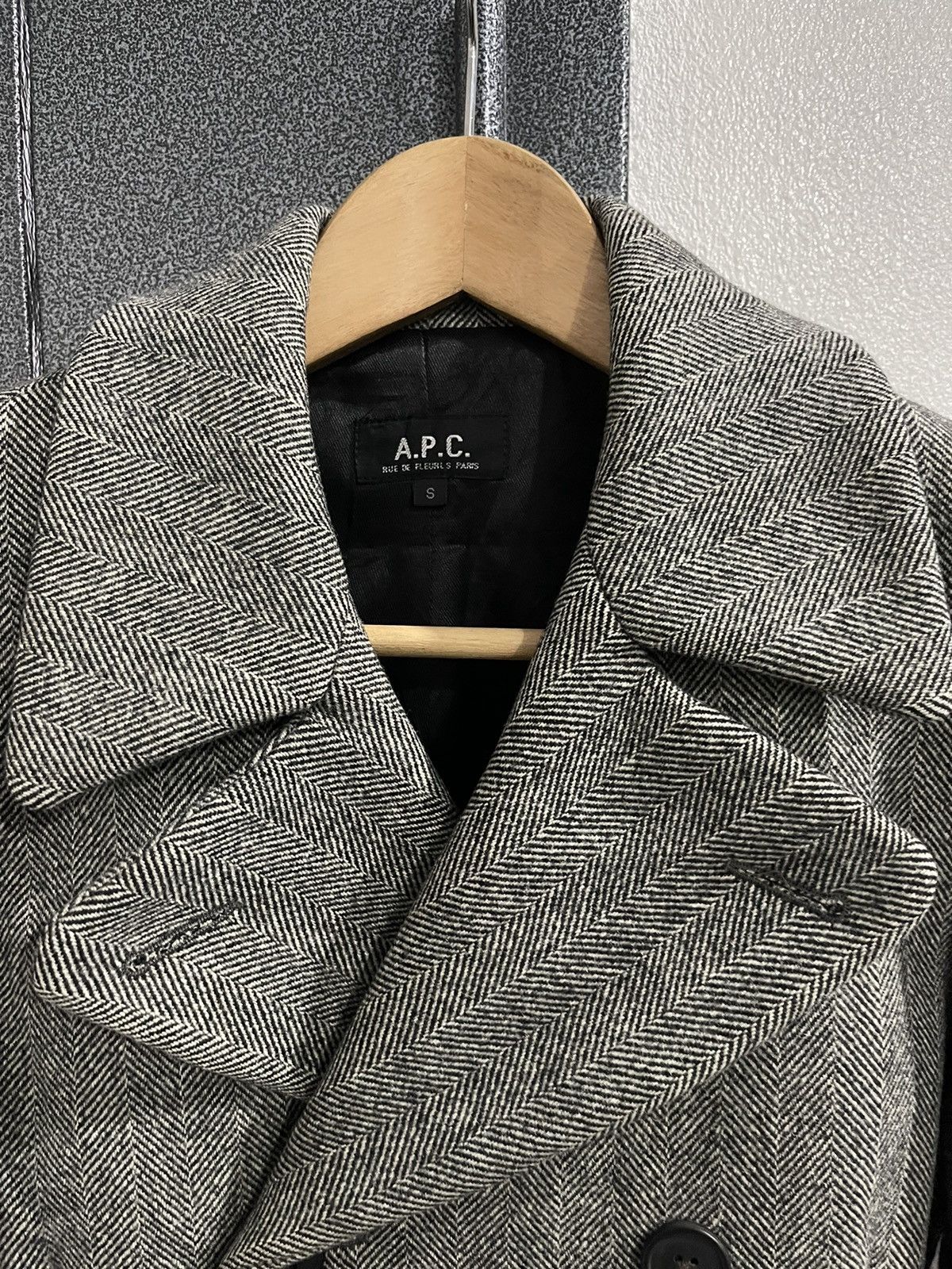 A.P.C. Vintage A.P.C Double Breasted Wool Coat Jacket Size S / US 4 / IT 40 - 7 Thumbnail