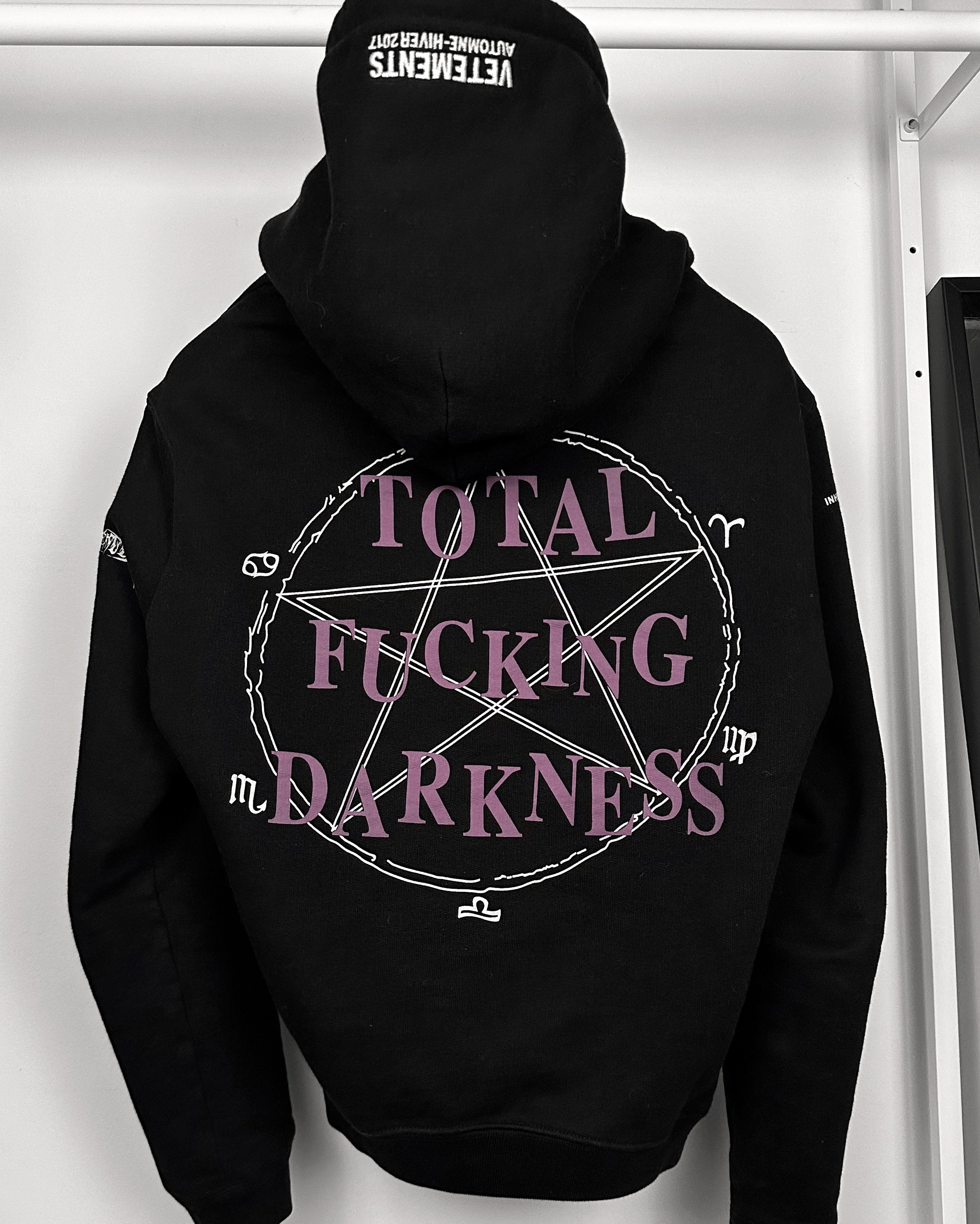 Vetements Total Fucking Darkness Metal Cropped Hoodie