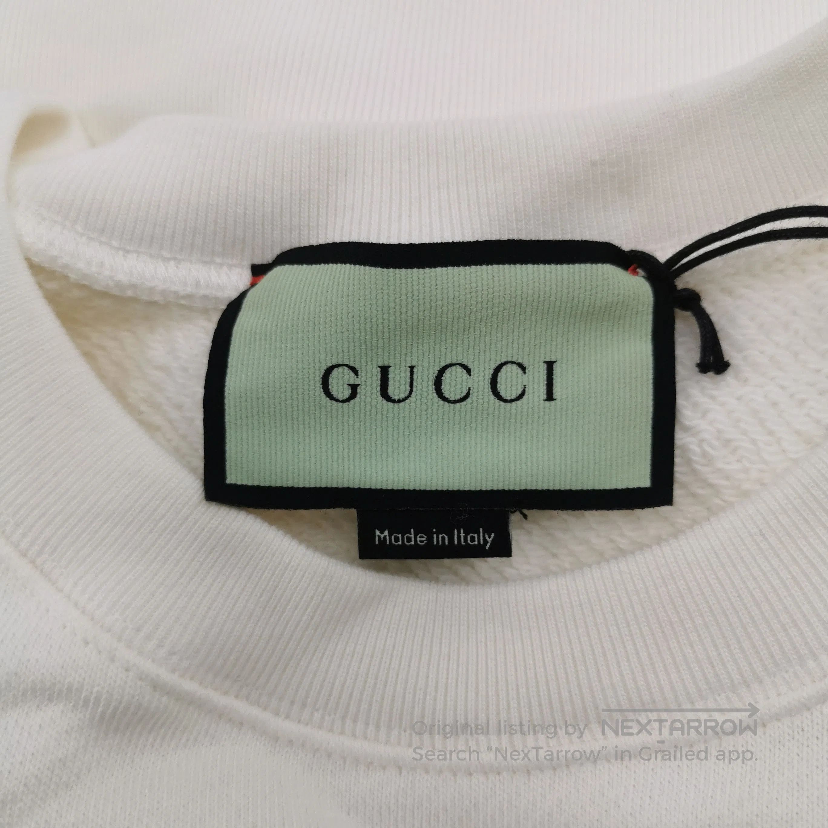 Gucci Gucci Cream Sweatshirt with Red Apple & Logo. Size US XXL / EU 58 / 5 - 6 Thumbnail