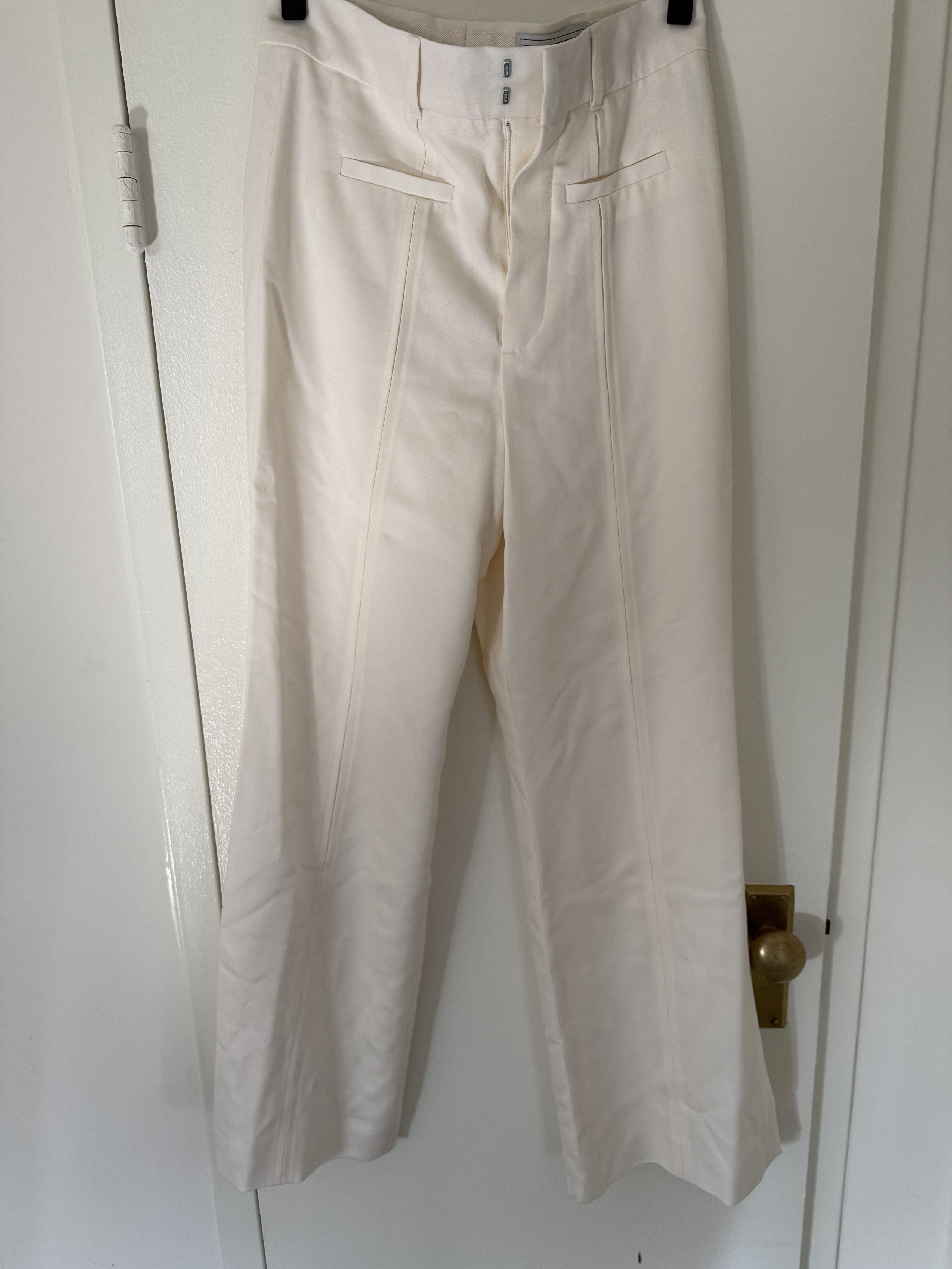 Casablanca casablanca wool gaberdine pin tuck trouser white Size US 32 / EU 48 - 7 Thumbnail