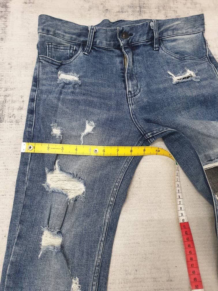 Japanese Brand Dance schon patchwork super skinny Size US 30 / EU 46 - 9 Thumbnail
