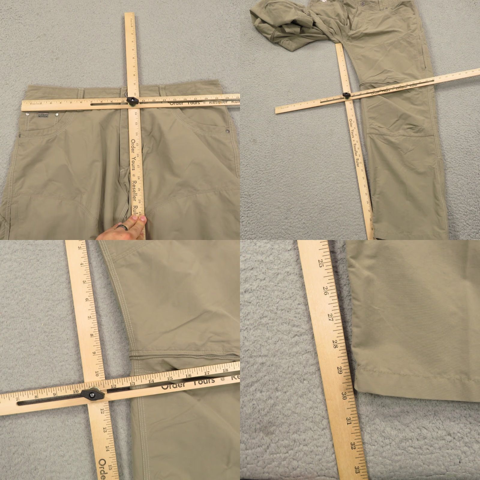 Vintage Kuhl Liberator Convertible Pants Men 38x30 Chino Pants 5-Pocket Water Resistant Beige Size US 38 / EU 54 - 8 Thumbnail