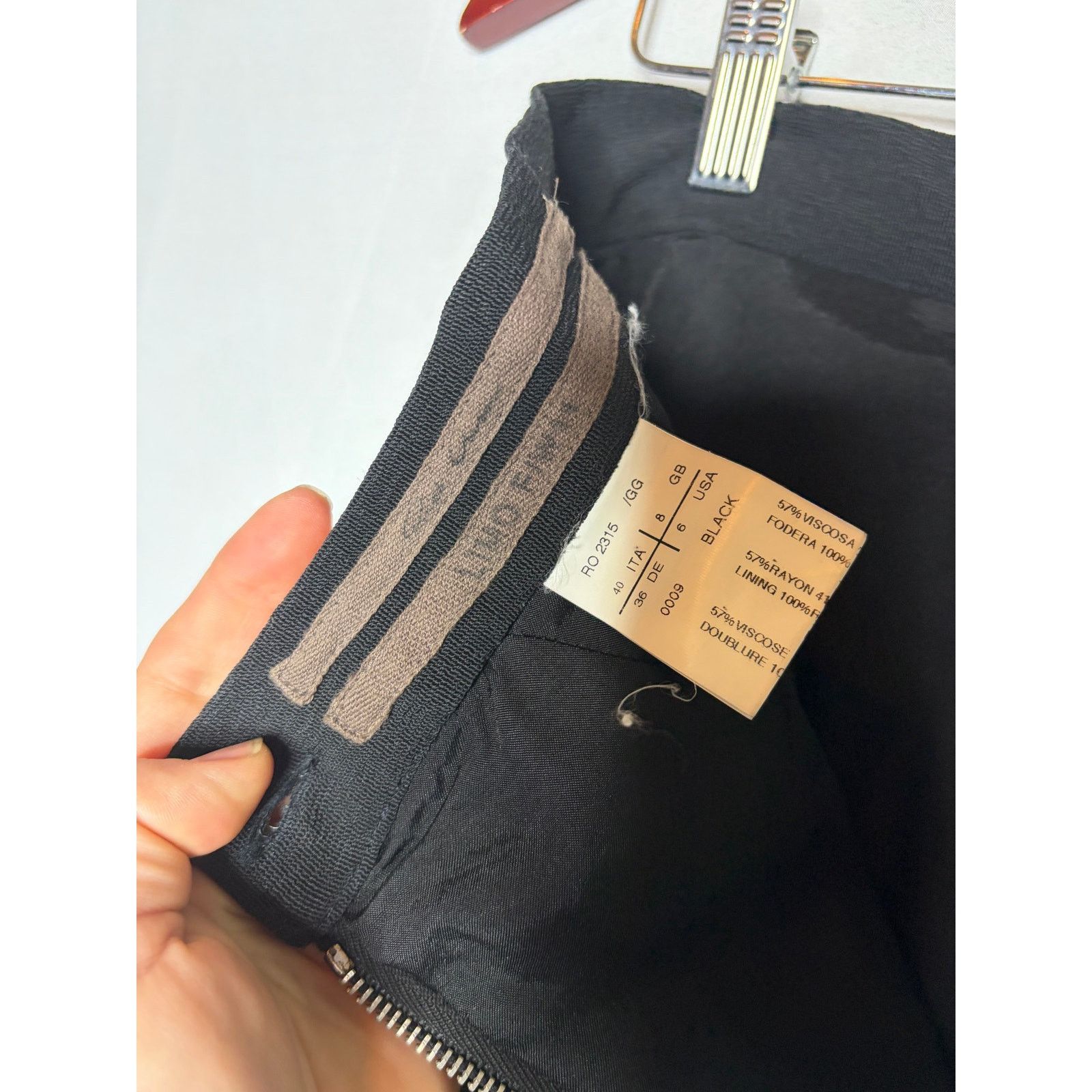 Rick Owens Rick Owens Black Viscose maxi pencil skirt sz US 6 Size 27" / US 4 / IT 40 - 3 Thumbnail