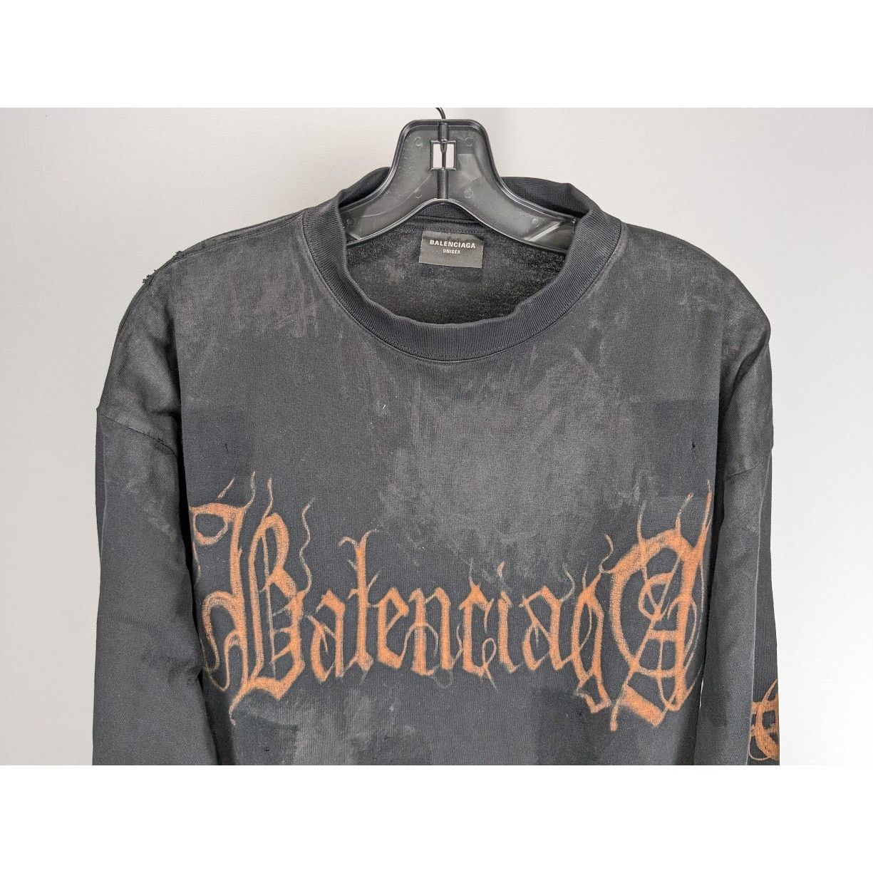 Balenciaga o1rshd1 Long Sleeve T-Shirt in Nero Size US M / EU 48-50 / 2 - 5 Thumbnail