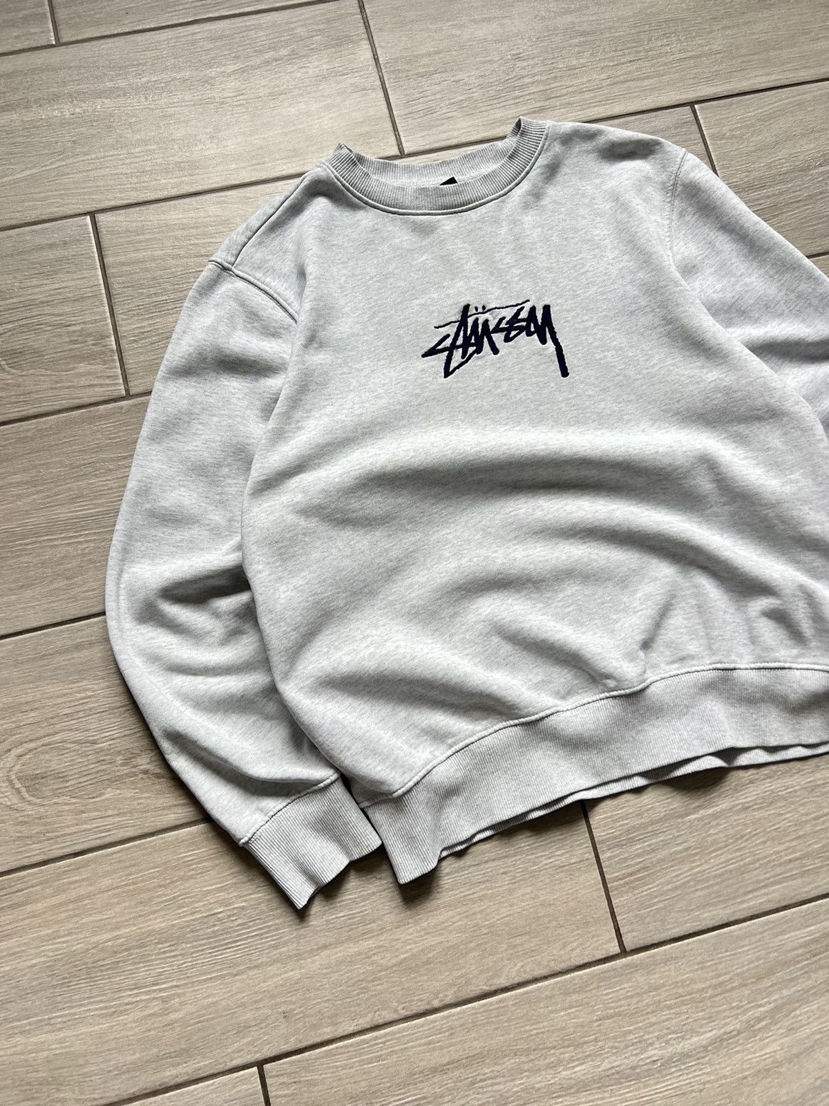 Stussy Stussy Big Logo Gray Sweatshirt S Size Size US S / EU 44-46 / 1 - 4 Thumbnail