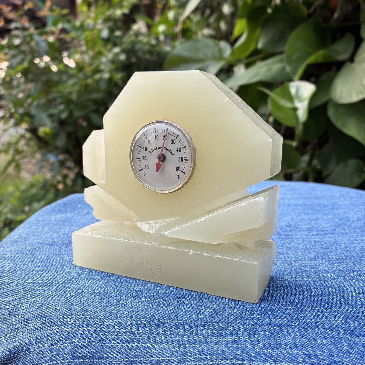 Vintage Onyx Stone Thermometer Hand Made Size ONE SIZE - 6 Thumbnail