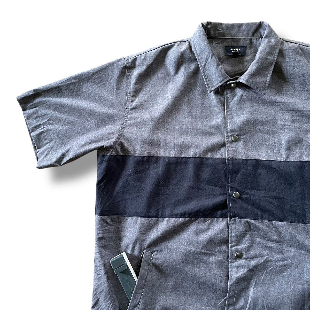 Beams Plus × Japanese Brand 🇯🇵 BEAMS HEART 2 TONES BUTTON UP SHIRT Size US L / EU 52-54 / 3 - 4 Thumbnail