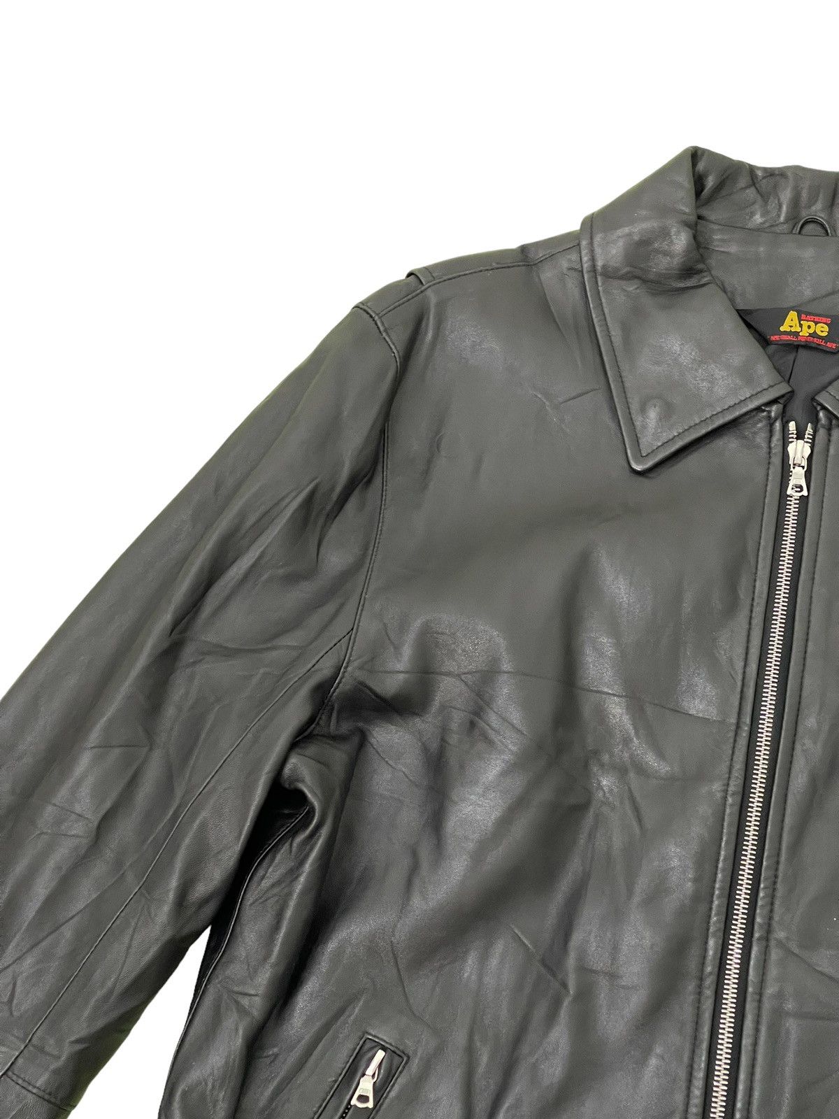 Bape Bape Sheep Skin Leather Jacket Nigo Bathing Ape Y2K 2🟦 Size US L / EU 52-54 / 3 - 11 Thumbnail