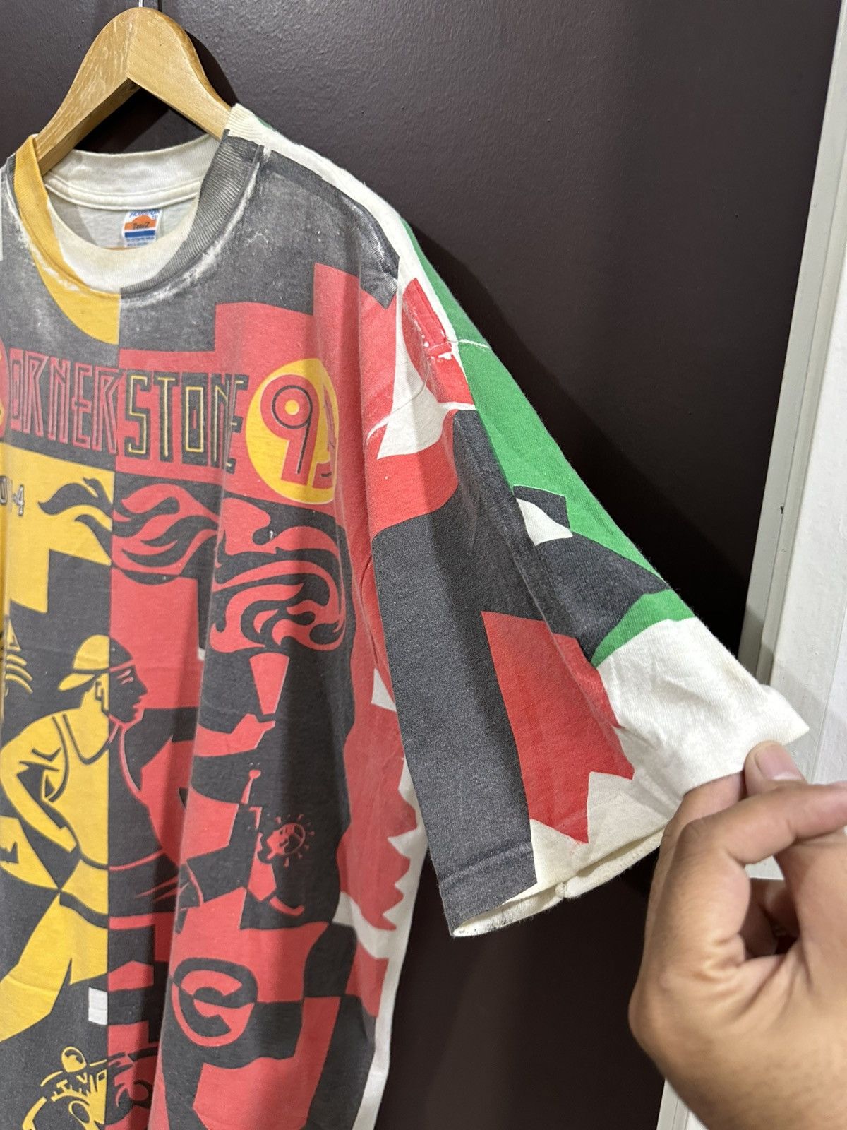Band Tees × Vintage Vintage 1993 Corner Stones Festival AOP Shirt Size US XL / EU 56 / 4 - 5 Thumbnail