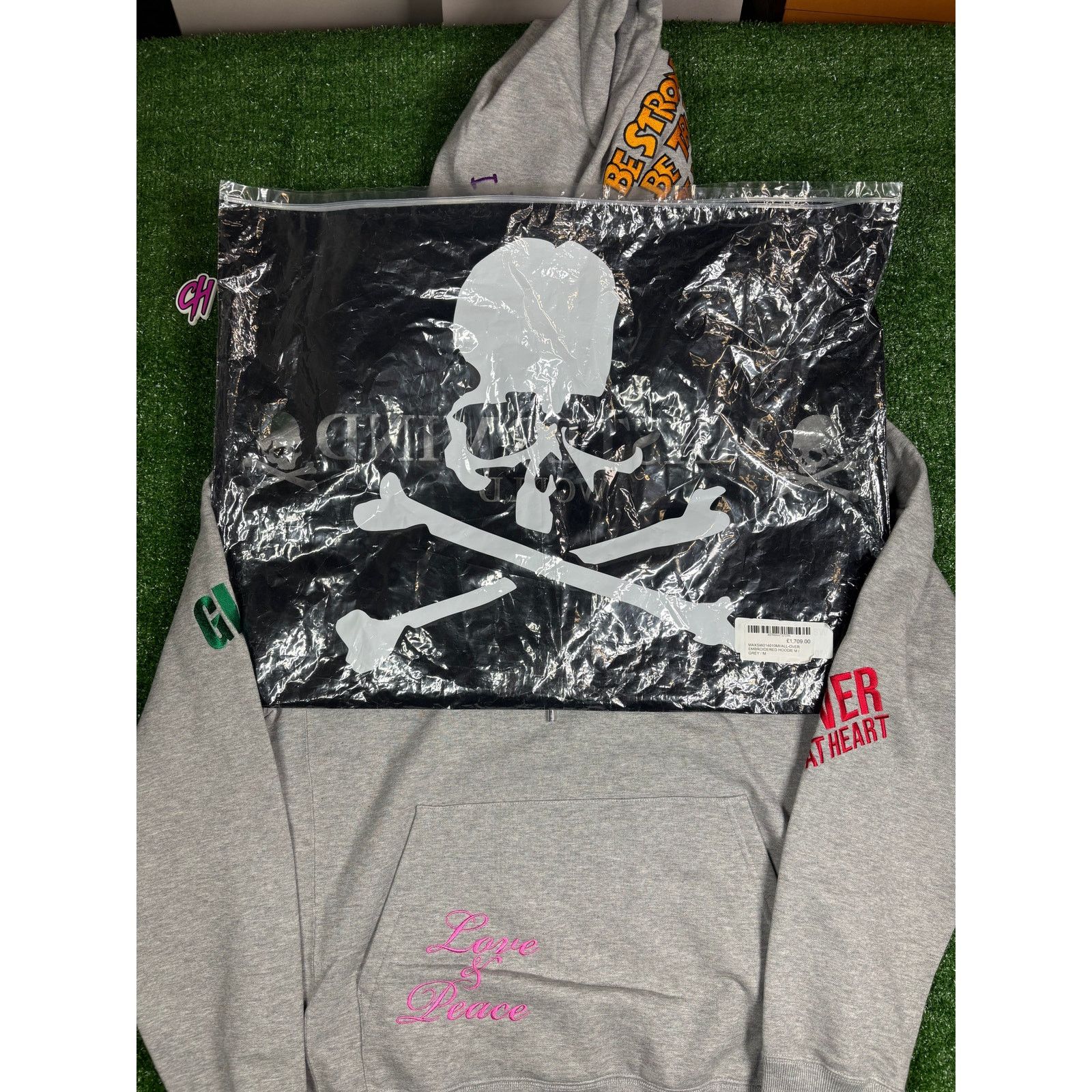 Mastermind Japan Mastermind World "All-Over" Embroidered Grey Hoodie MD Size M / US 6-8 / IT 42-44 - 13 Thumbnail