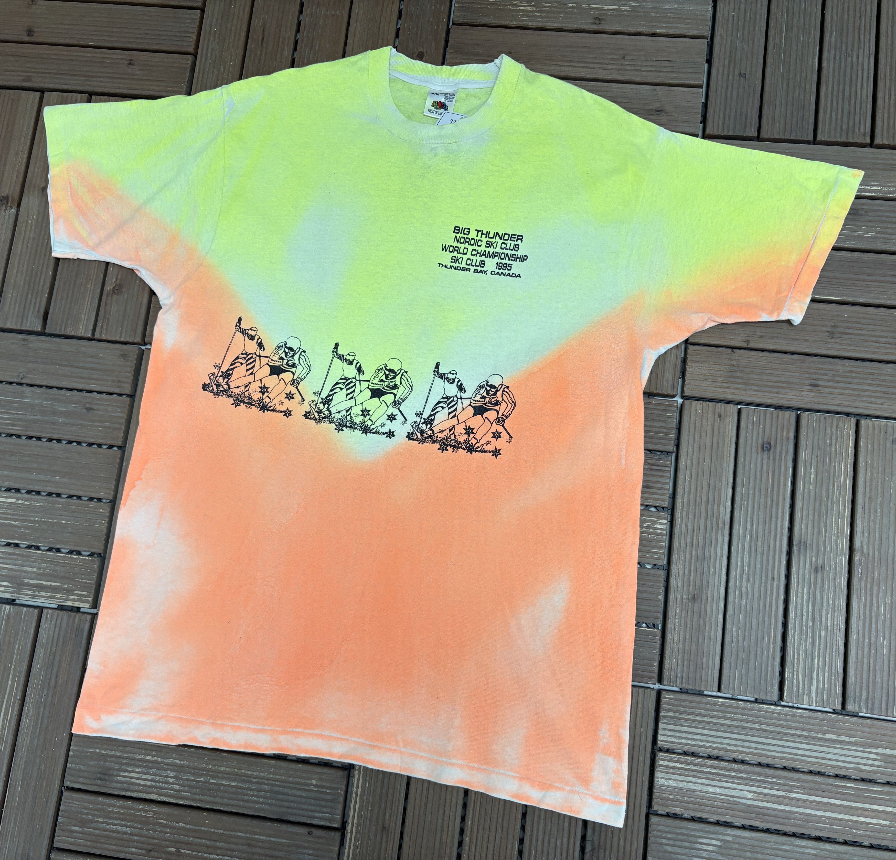Vintage 1995 Nordic Ski Club World Championship Vintage Yellow Tee Size US XL / EU 56 / 4 - 3 Thumbnail