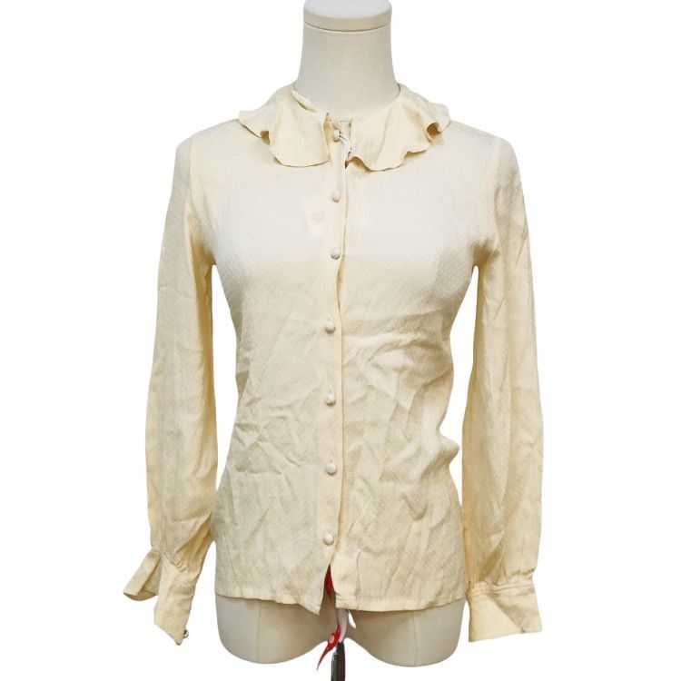 Dior Dior Silk Ruffle Button Up Shirt Size S Size S / US 4 / IT 40 - 1 Thumbnail
