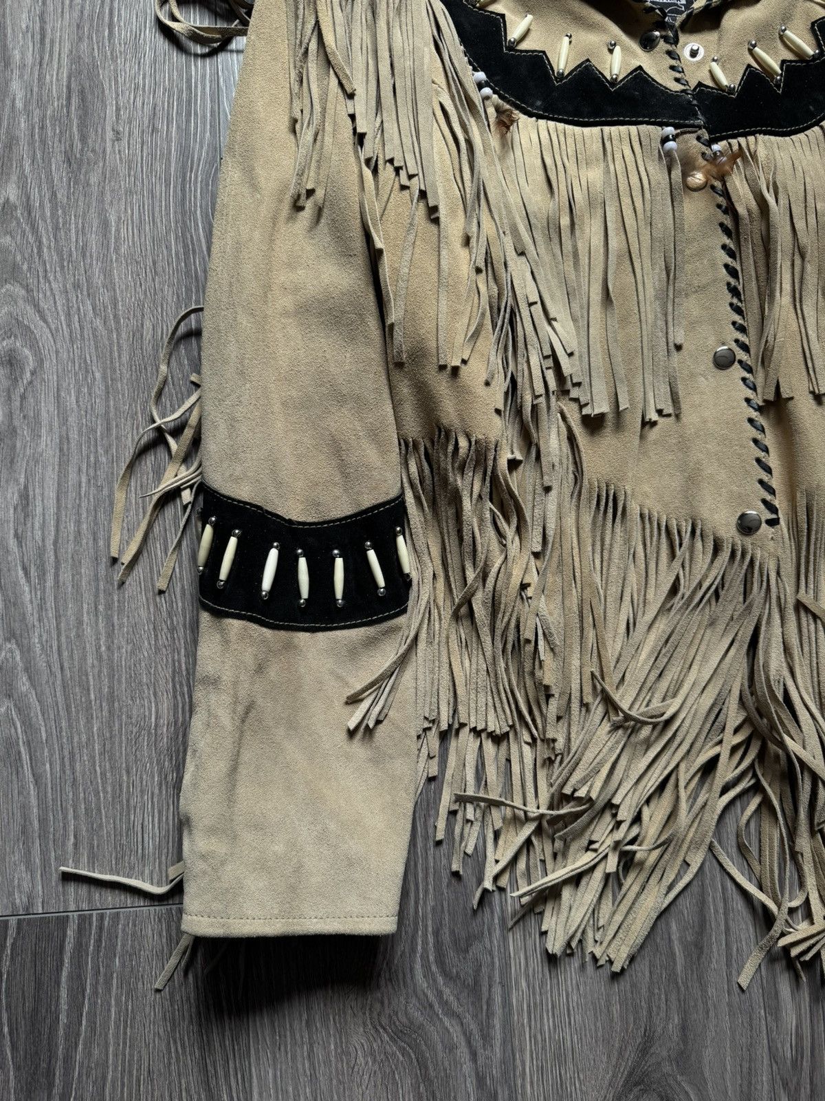 MDK Real Leather Mens Suede Fringe Cowboy western jacket L Size US L / EU 52-54 / 3 - 2 Thumbnail
