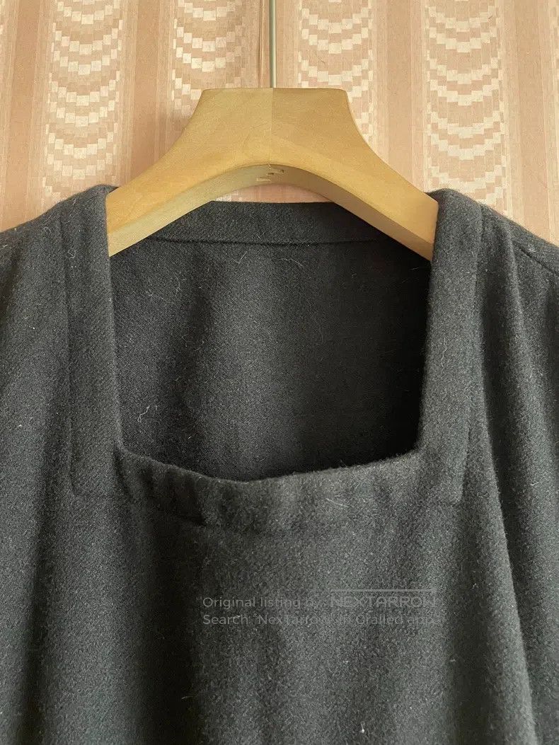 Comme des Garcons Comme Des Garcons Black wool dress with fringe, hollow-out Size S / US 4 / IT 40 - 5 Thumbnail