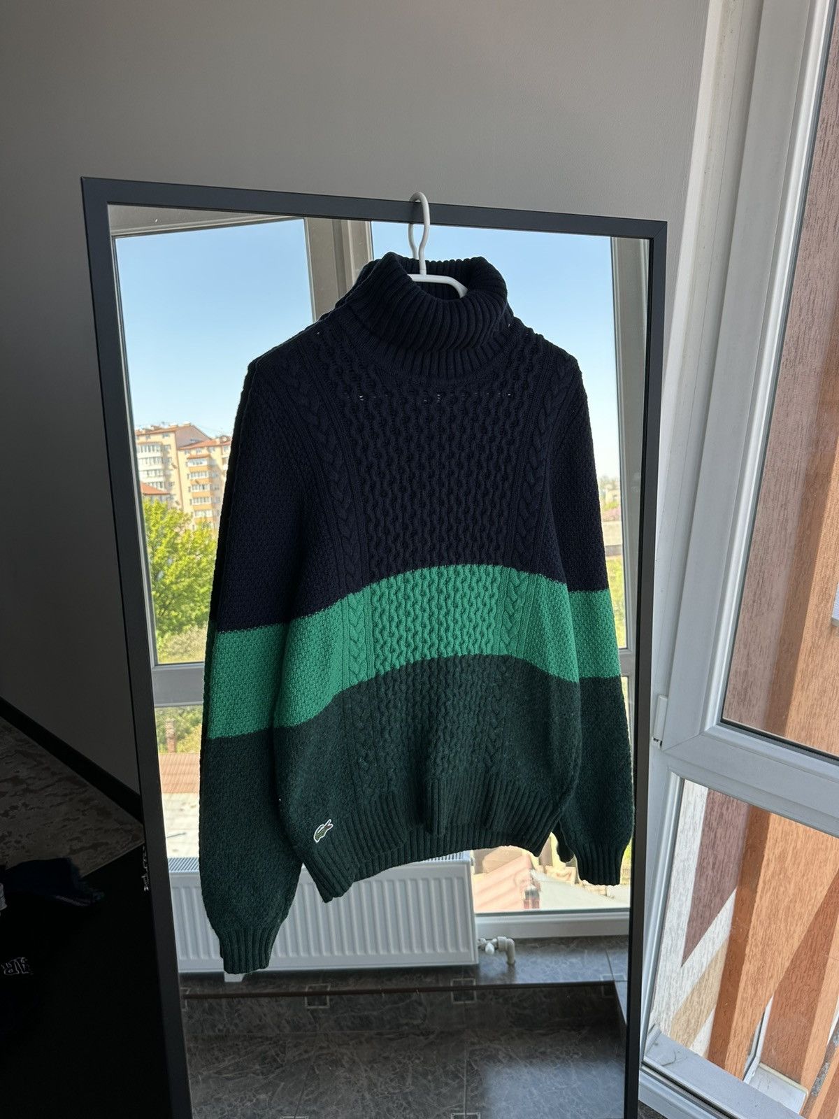 Lacoste Lacoste Live Cable Knit Mens Multicolor Sweater Sz M Size US M / EU 48-50 / 2 - 1 Thumbnail
