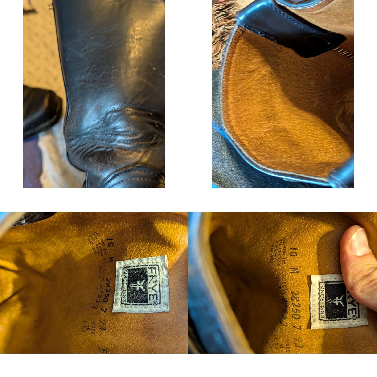 Frye VINTAGE Frye Harness Boot USA Men's Size 10M Moto Black Disressed Size US 9 / EU 42 - 9 Thumbnail