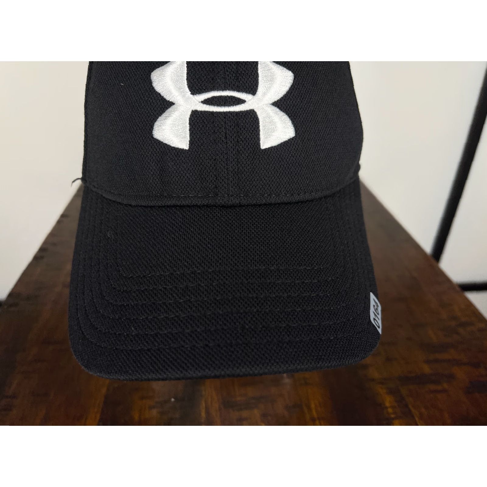 Under Armour Under Armour Hat Mens Extra Large Black Logo 100% Polyester Outdoors Fitted Cap Size ONE SIZE - 3 Thumbnail