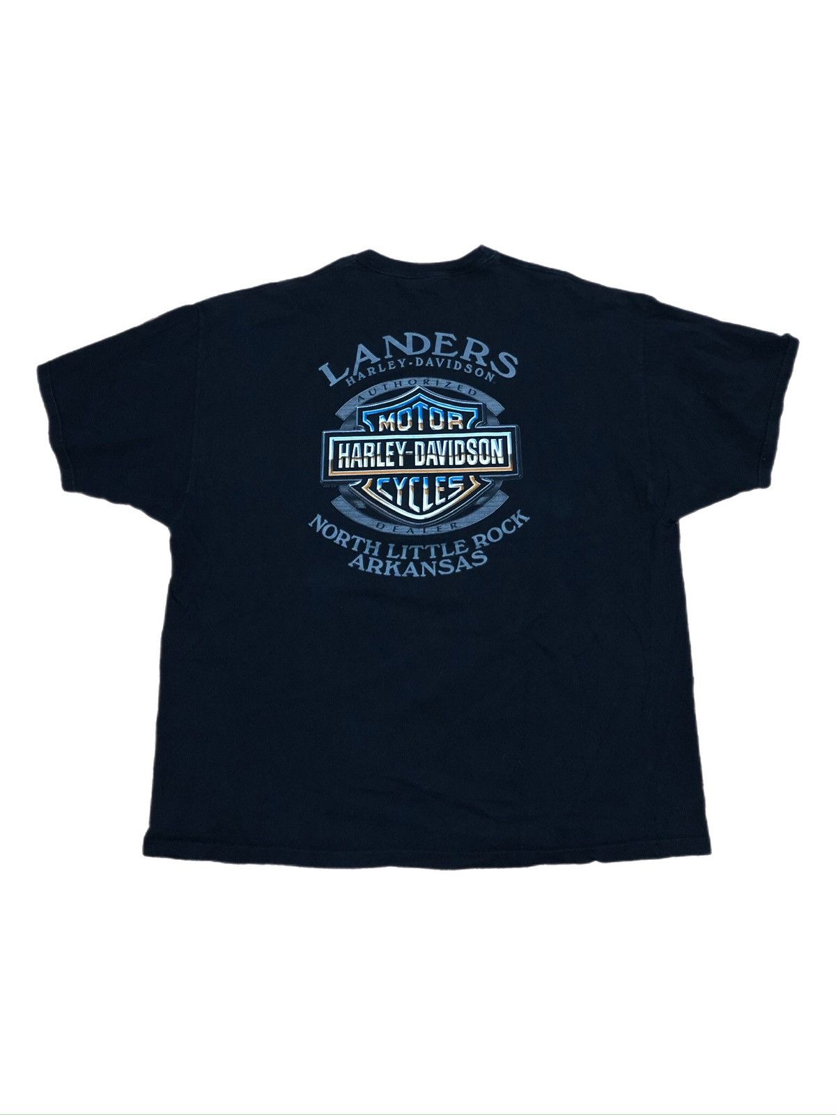 Harley Davidson × Vintage 2007 Harley Davidson Black Magic North Little Rock Biker Tee Size US XXL / EU 58 / 5 - 2 Thumbnail