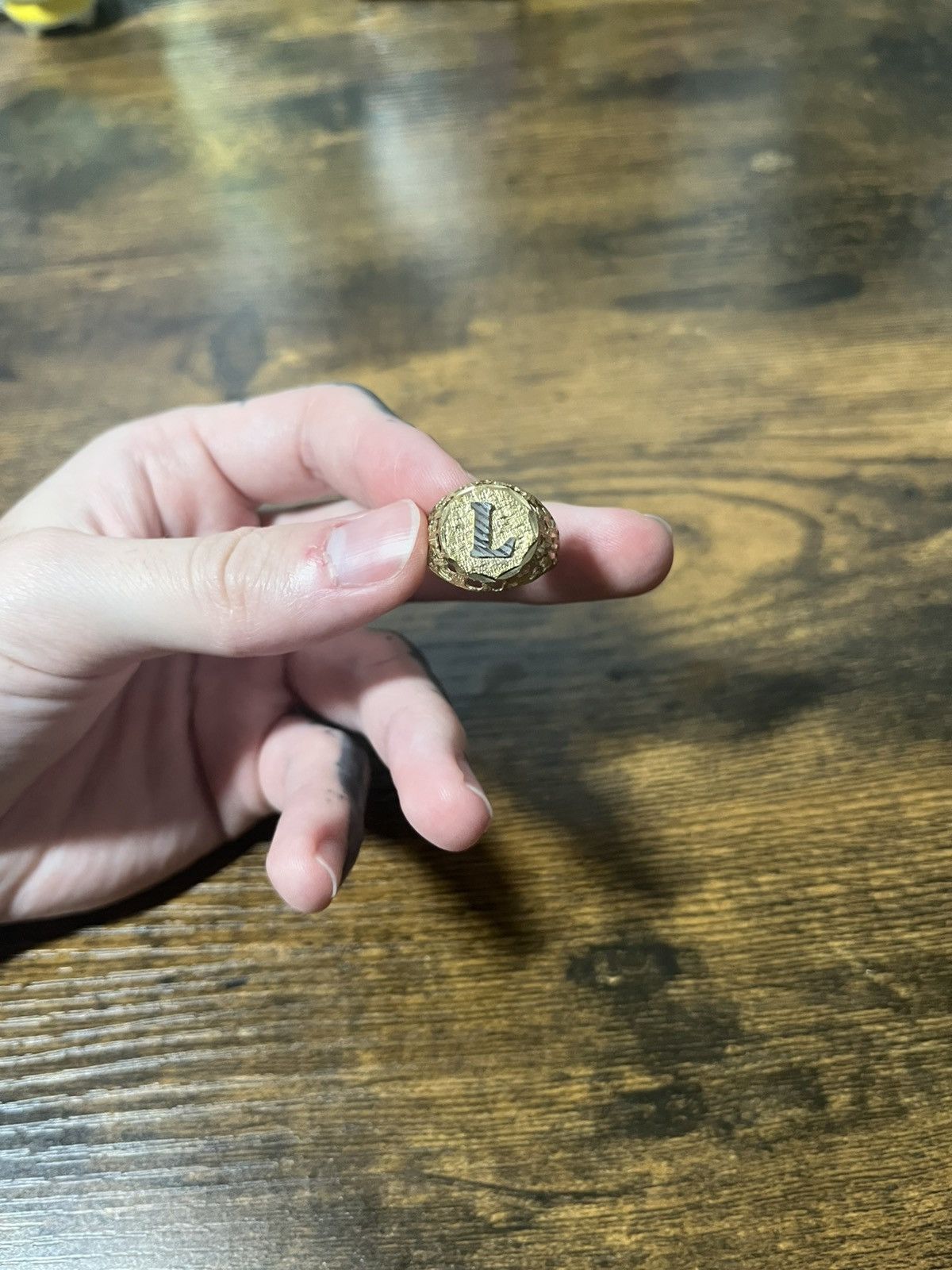 Other L letter ring gold and silver size 7 Size ONE SIZE - 2 Thumbnail