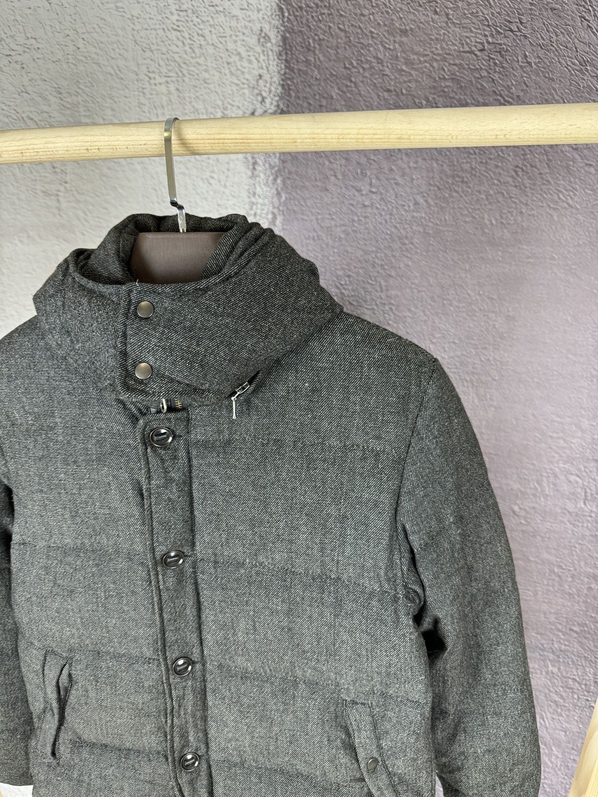 Japanese Brand Urban Research Doors grey wool down quilted jacket coat Size US M / EU 48-50 / 2 - 4 Thumbnail