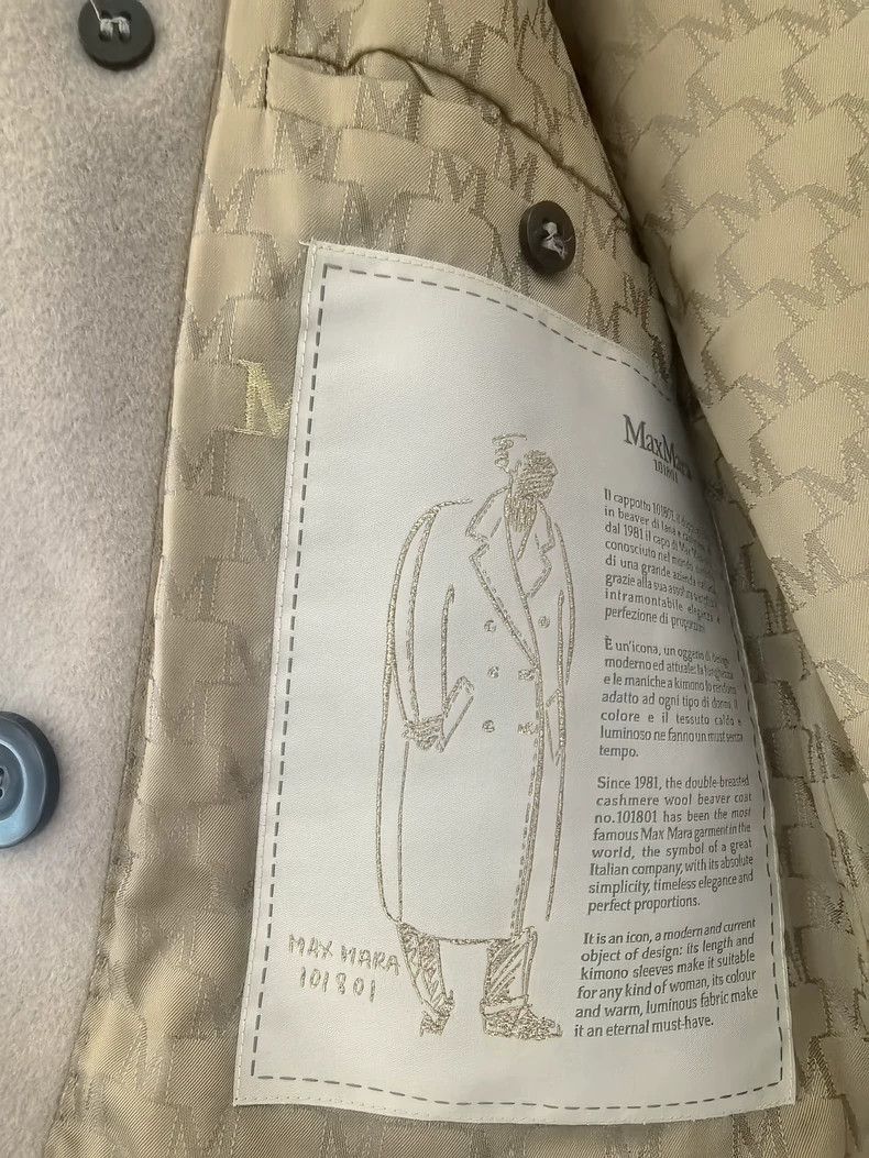 Max Mara Max Mara 101 801 Classic Coat, Sand Size XXS / US 00 / IT 34 - 6 Thumbnail