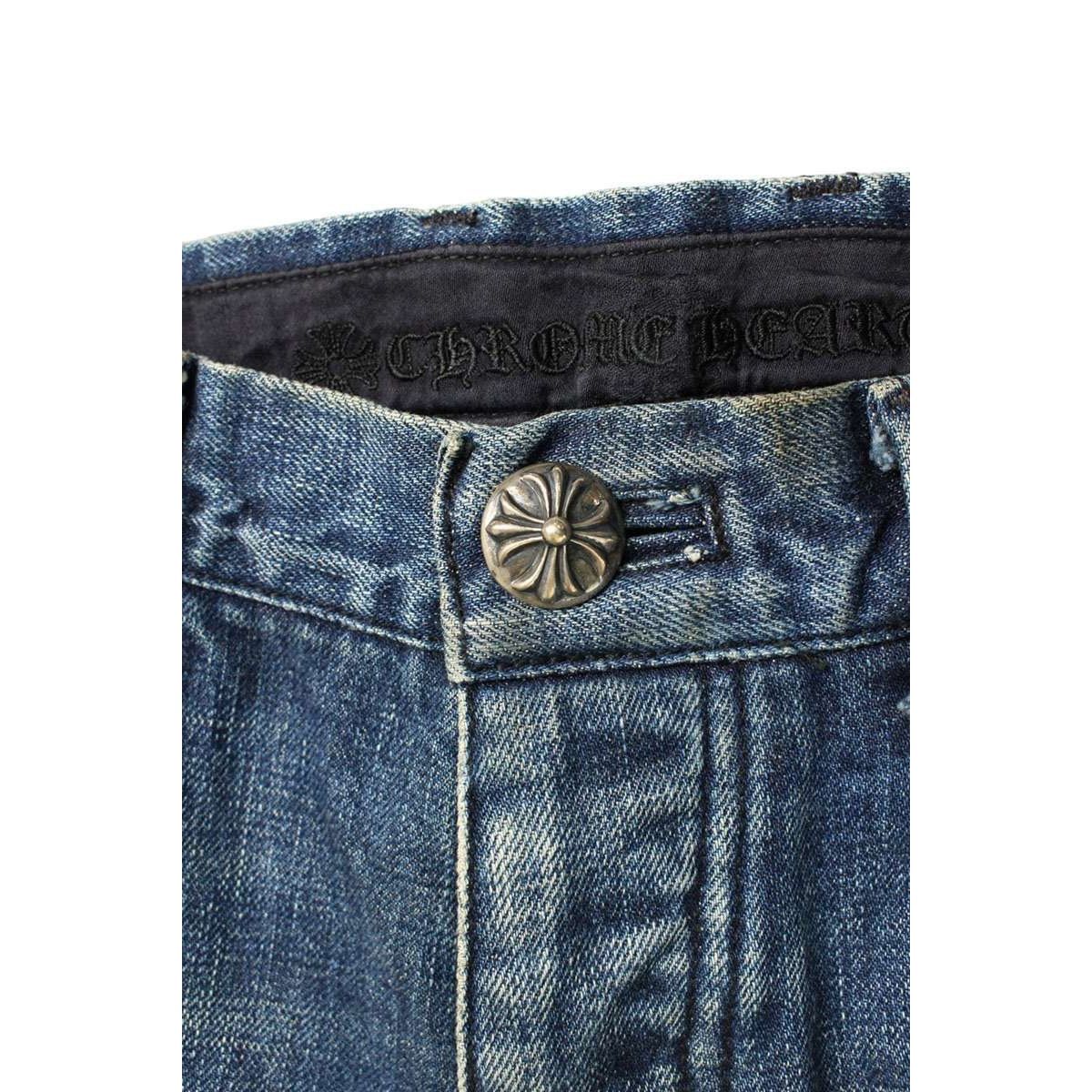 Chrome Hearts Chrome Hearts Flare Cut-off Denim Pants Size US 29 - 4 Thumbnail