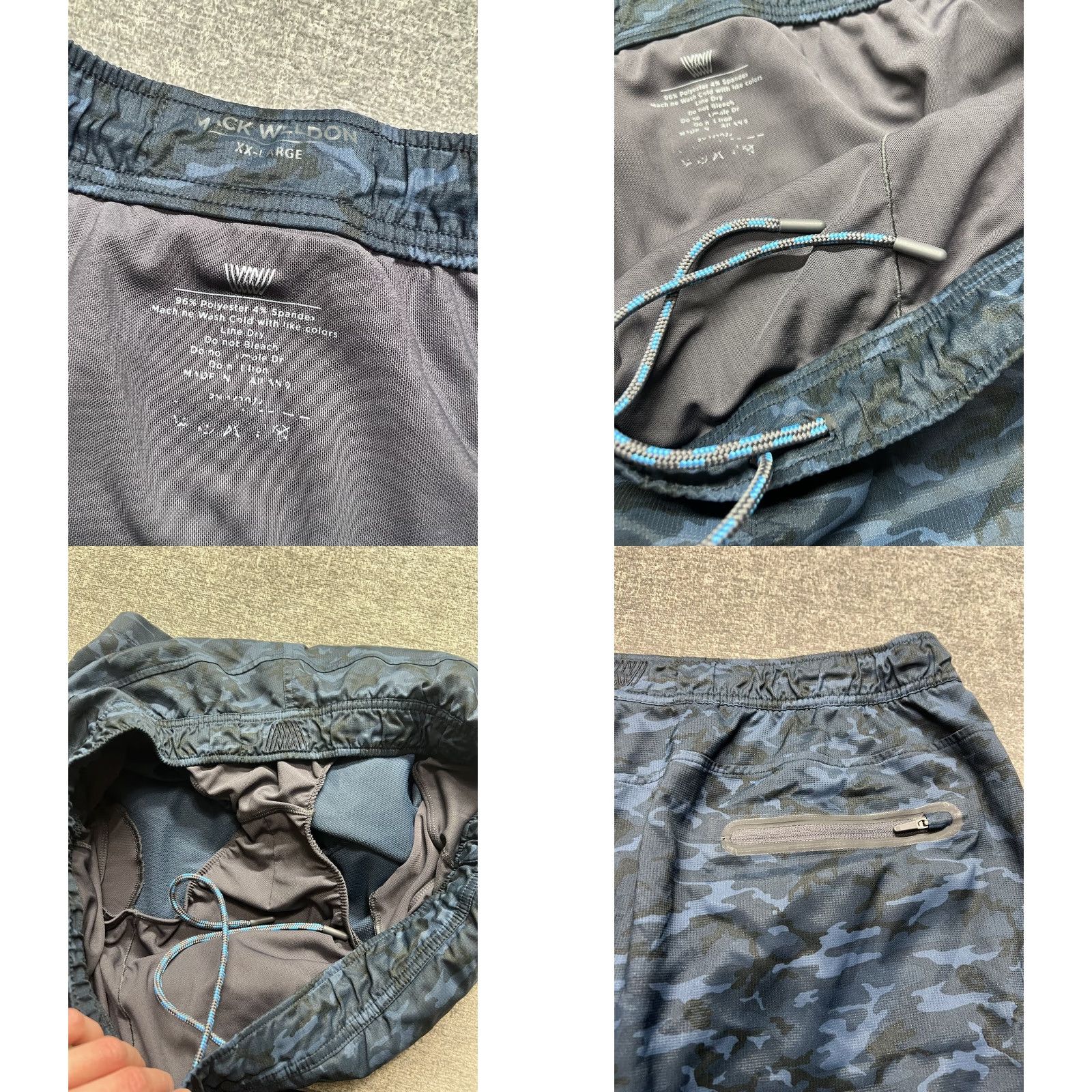 Vintage Mack Weldon Shorts Mens 2XL Athletic Bermuda Blue Drawstring Pockets Size US 39 - 8 Thumbnail
