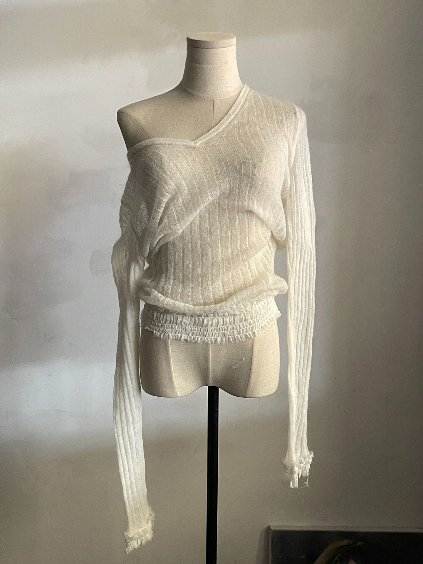 Ann Demeulemeester Ann Demeulemeester Mohair Knit Top Size S / US 4 / IT 40 - 1 Thumbnail