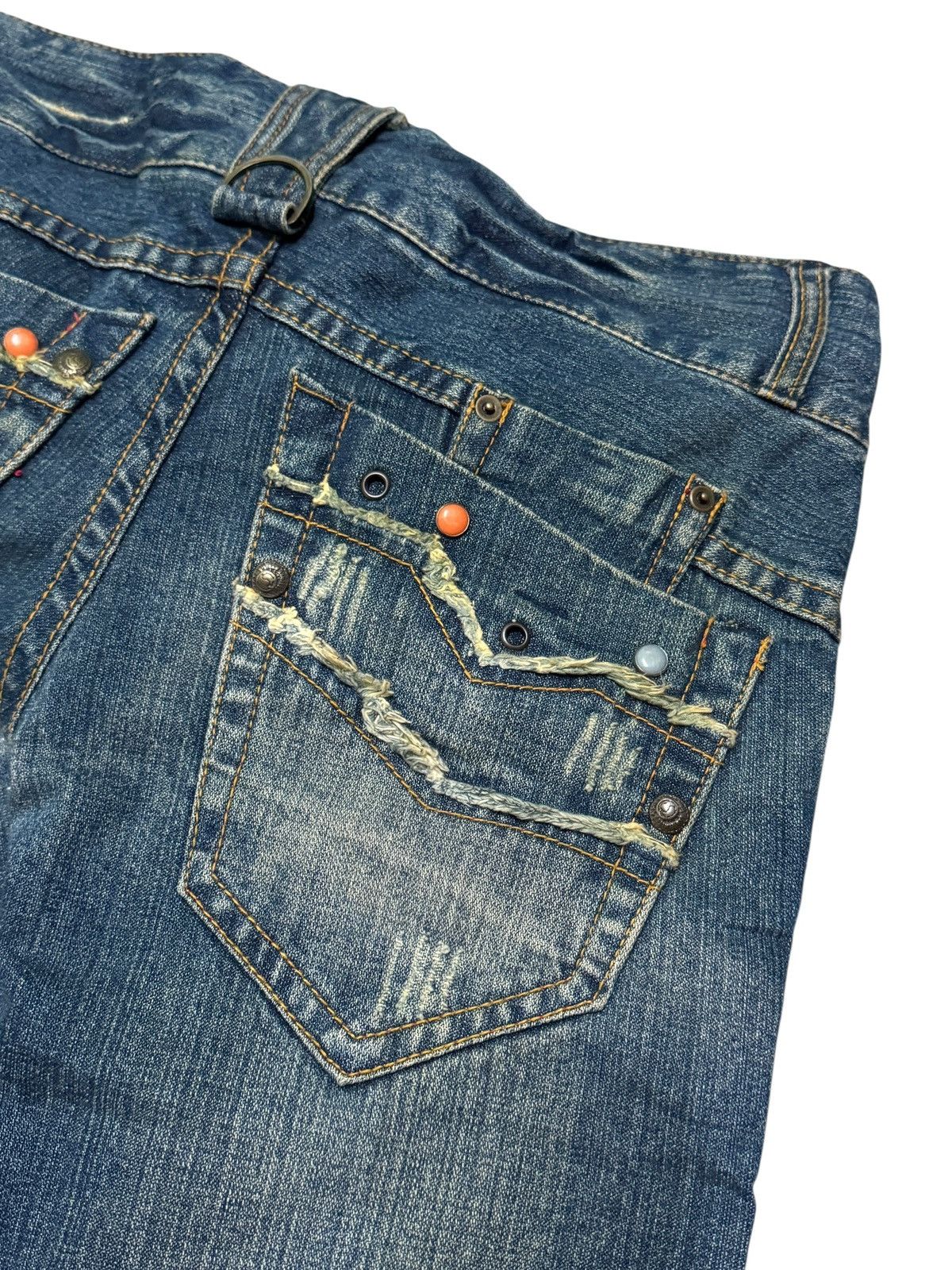Hysteric Glamour BS RAW Distressed White Paint Splash Studded Washed De Size US 32 / EU 48 - 16 Thumbnail