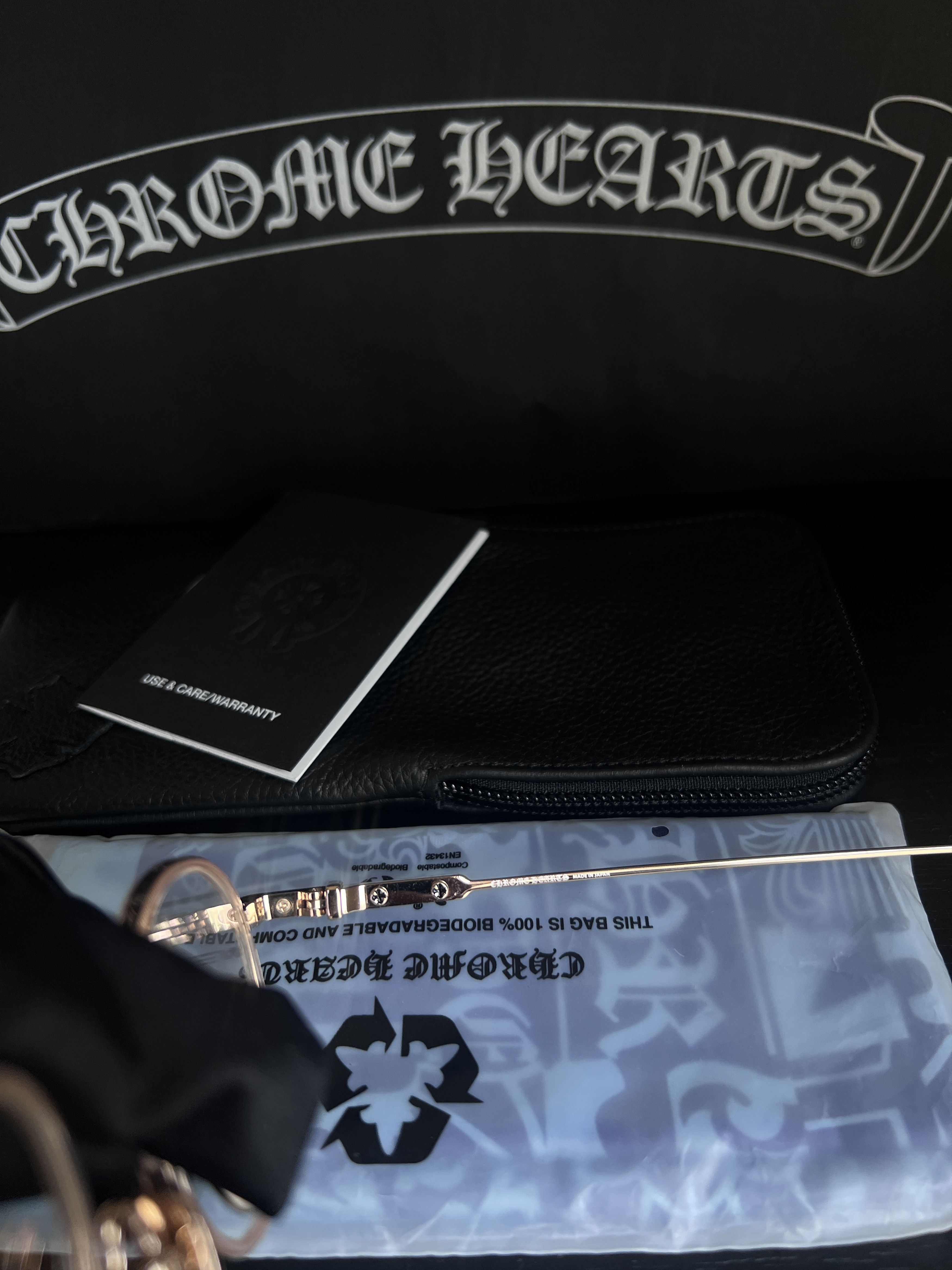 Chrome Hearts CHROME HEARTS SEXCEL CRYSTAL/GOLD PLATED GLASSES Size ONE SIZE - 8 Thumbnail