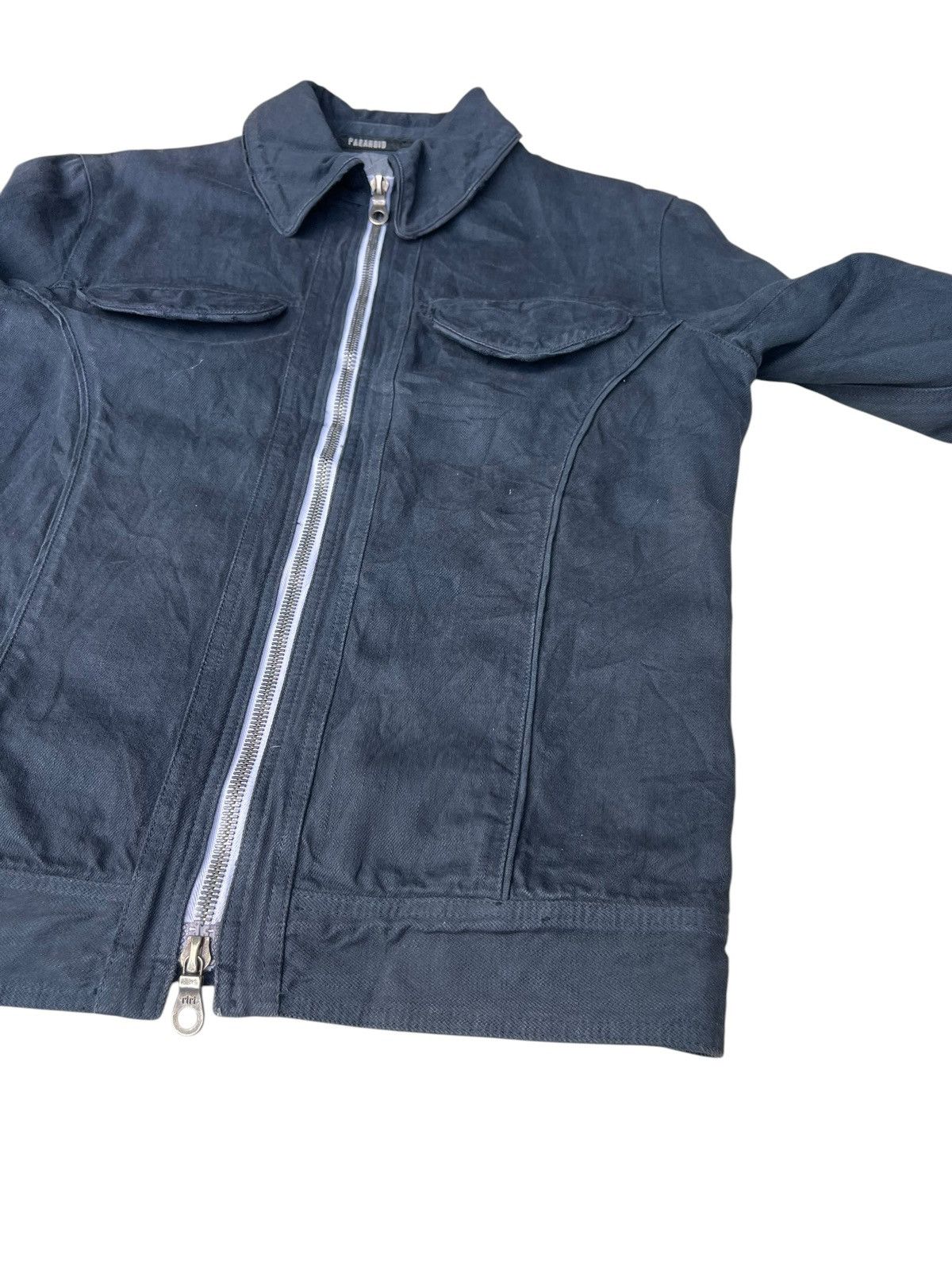 Japanese Brand PARANOID Japan RiRi Zip Quilted Lined Trucker Denim Jacket Size US M / EU 48-50 / 2 - 12 Thumbnail